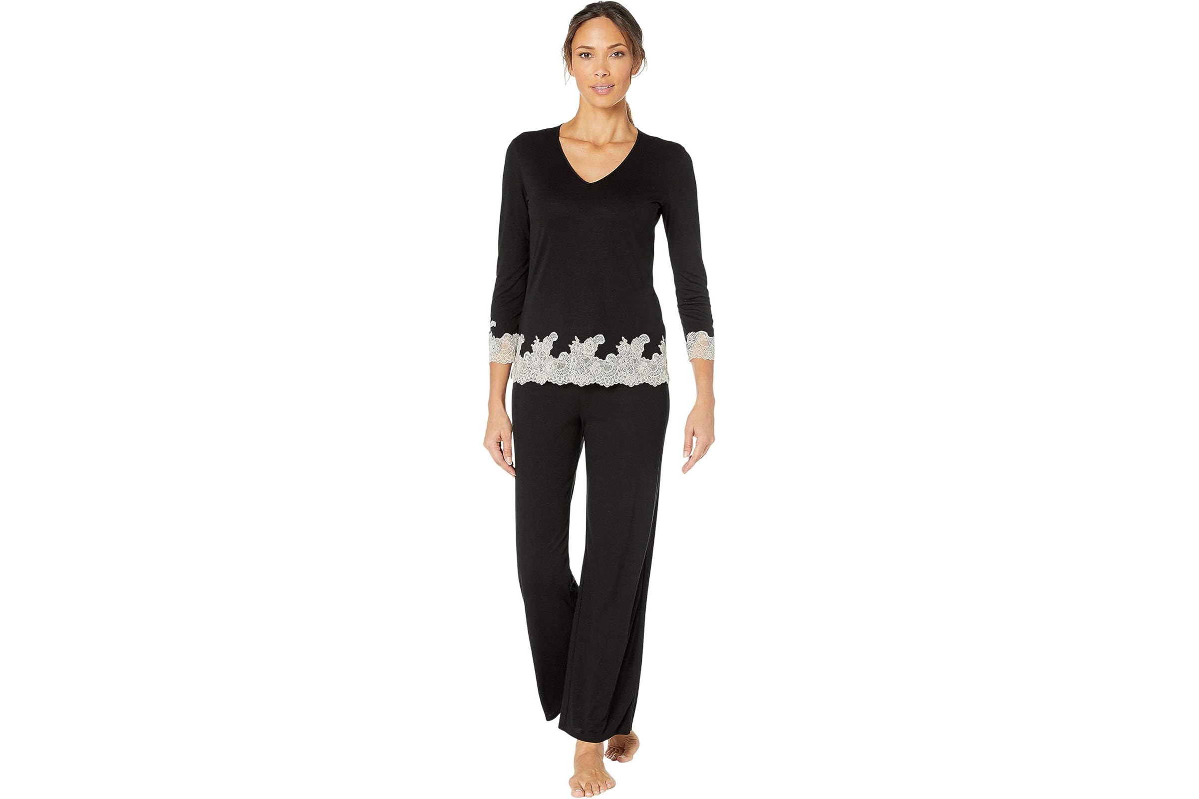 Natori Luxe Shangri-La Long Sleeve PJ Set