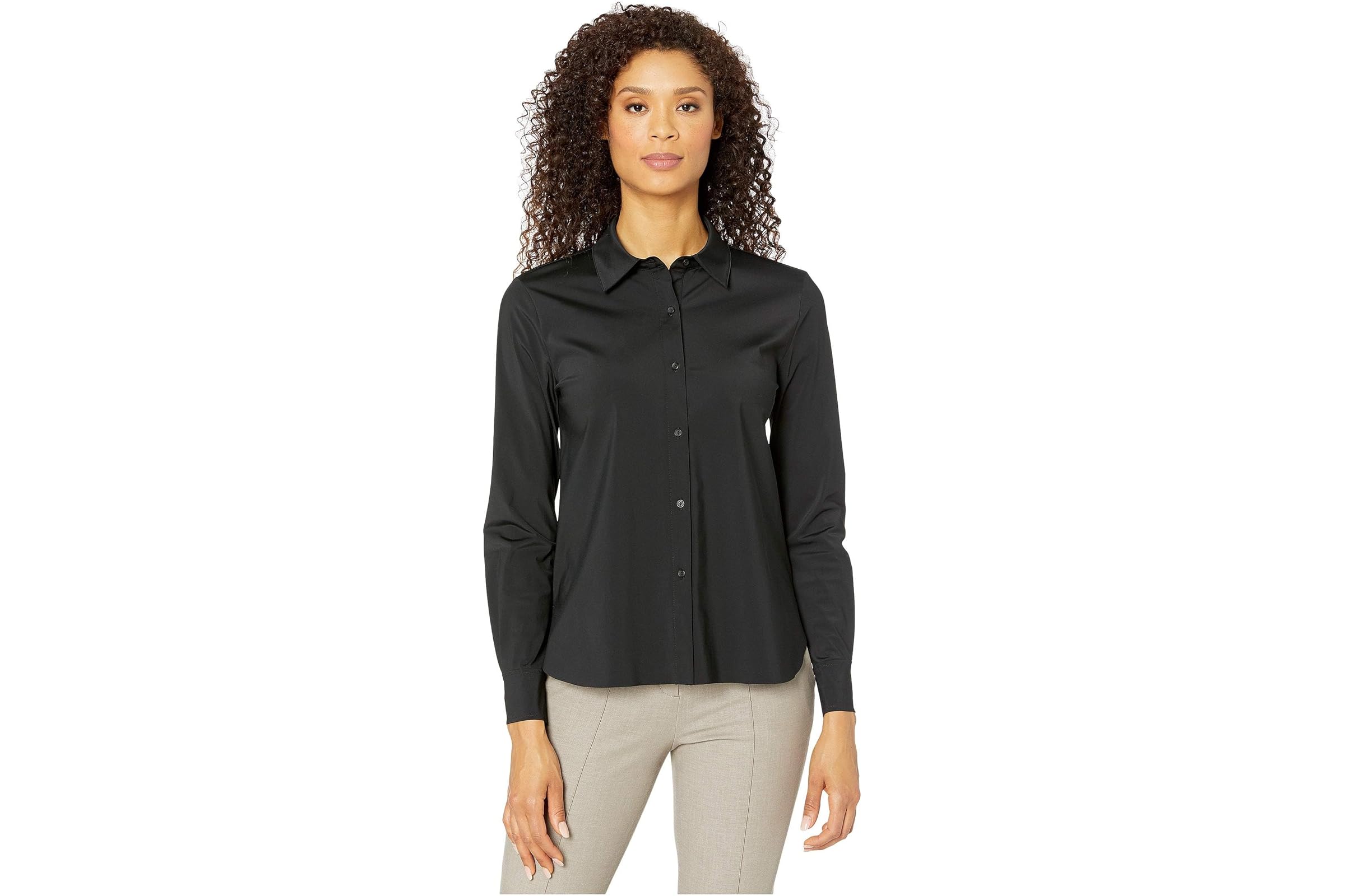 Lysse Connie Slim Fit Stretch Microfiber Button-Down Shirt