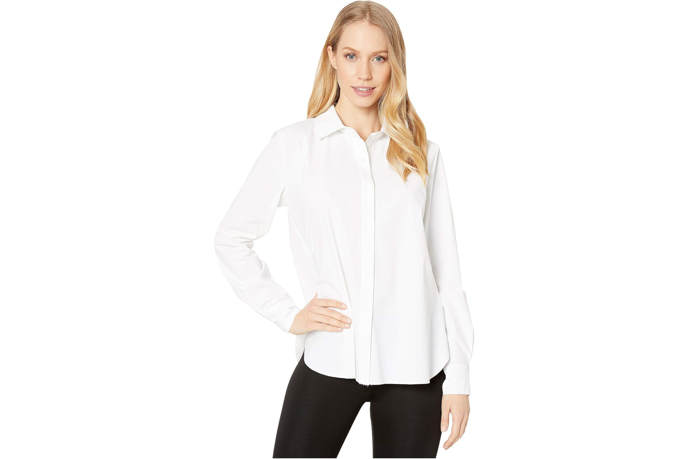 Lysse Connie Slim Fit Stretch Microfiber Button-Down Shirt