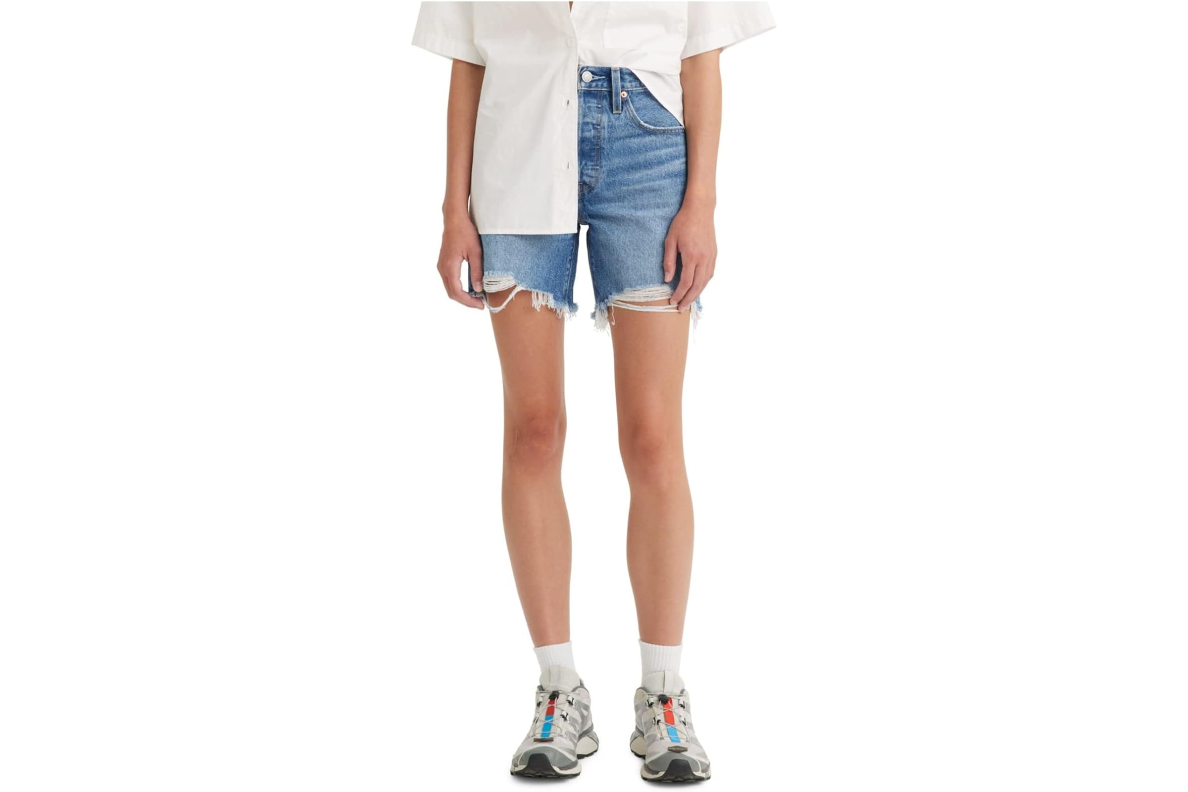 Levis Womens 501 Mid Thigh Shorts 10890₽