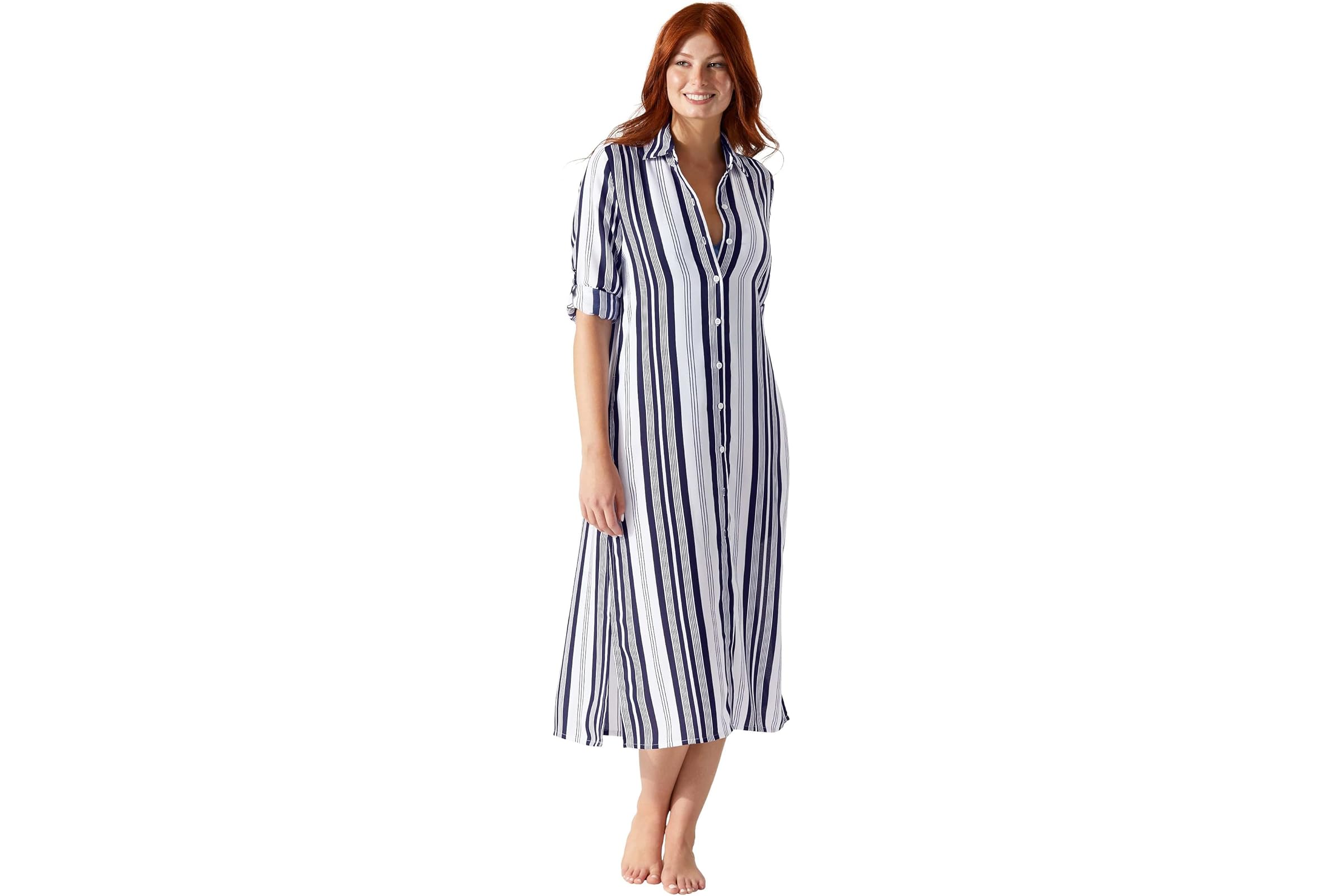 Tommy Bahama Tan Lines Stripes Midi Duster