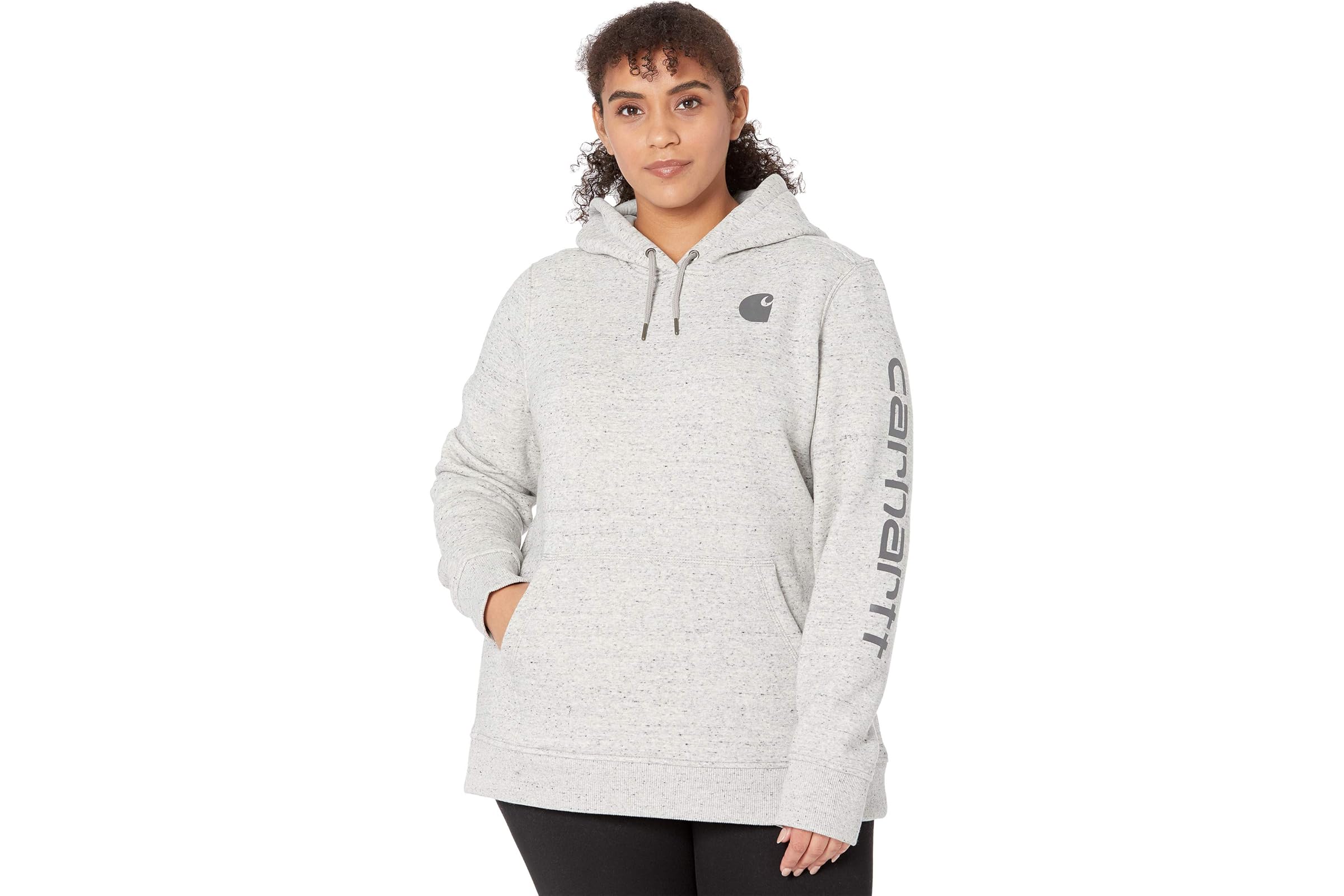 Carhartt Plus Size Clarksburg Sleeve Logo Hooded Sweatshirt