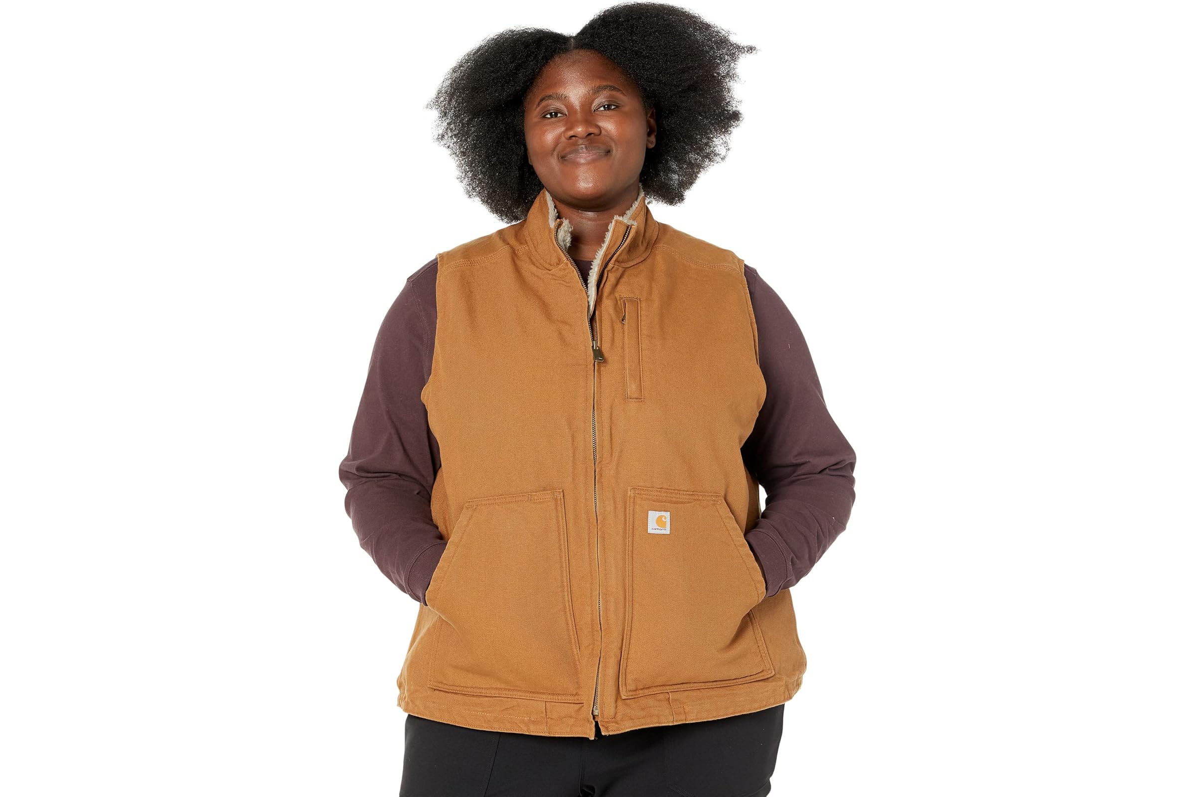 Carhartt Plus Size OV277 Sherpa Lined Mock Neck Vest