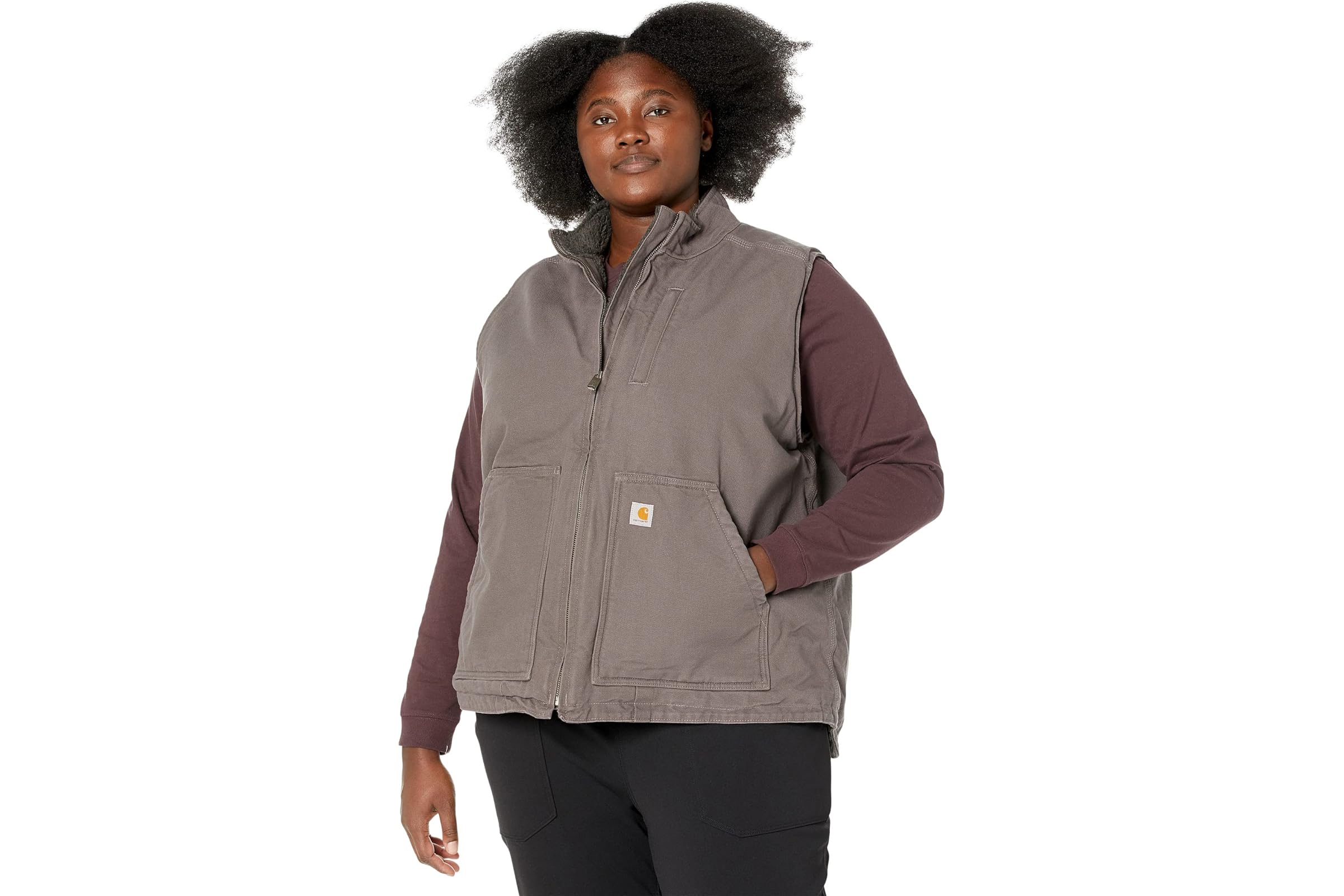 Carhartt Plus Size OV277 Sherpa Lined Mock Neck Vest