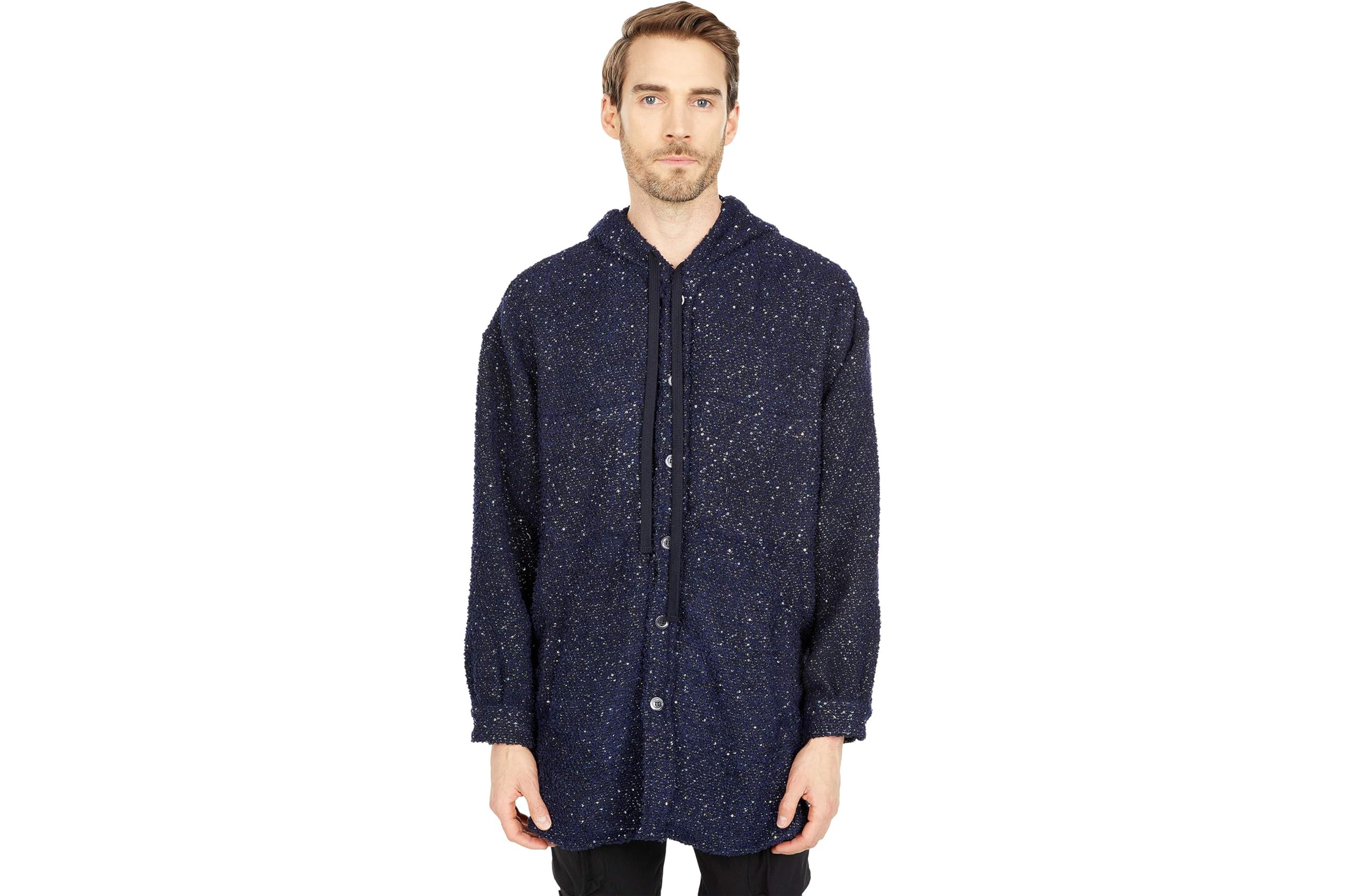 Faith Connexion Tweed Hooded Oversize Shirt