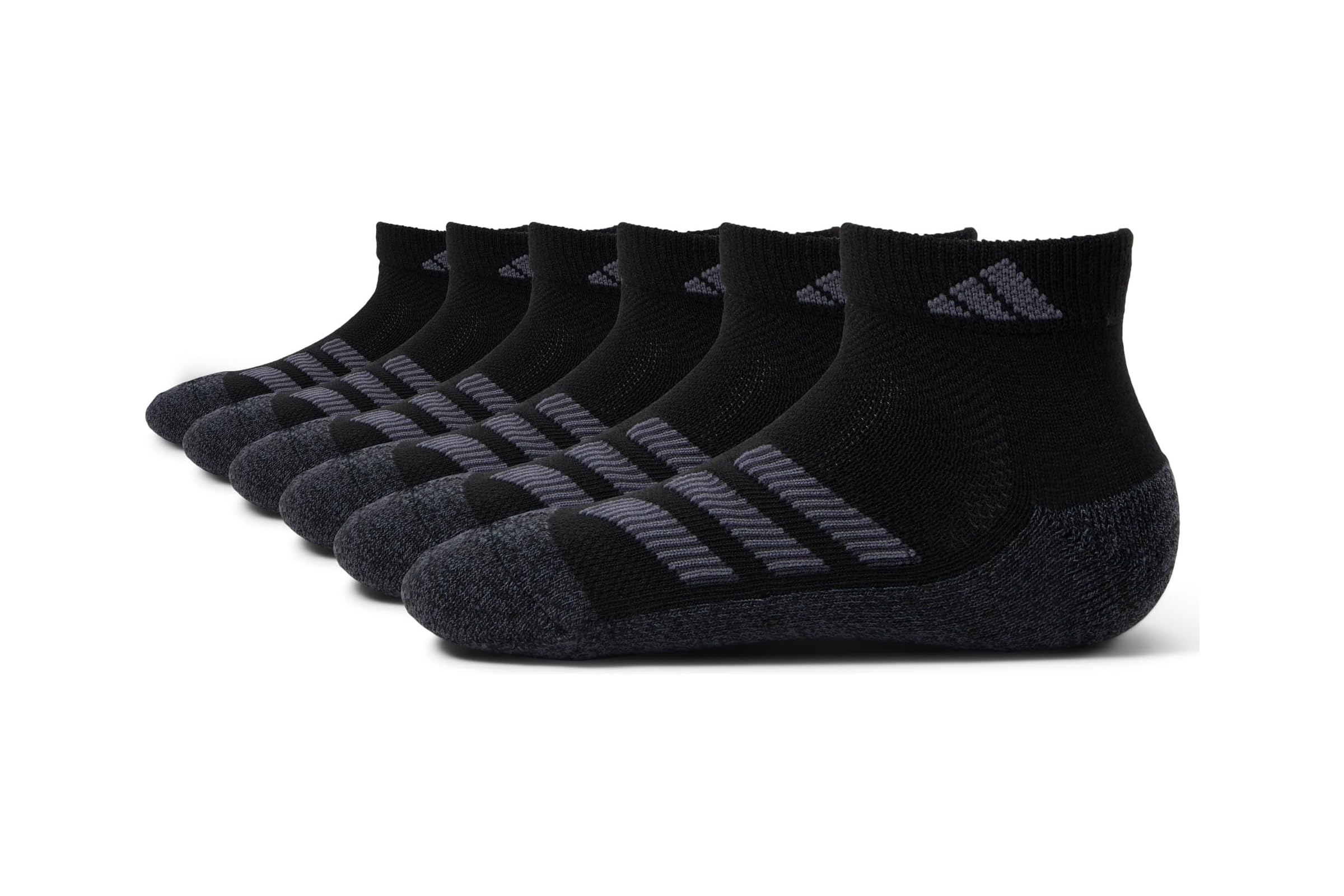 adidas Kids Cushioned Angle Stripe Low Cut Socks 6-Pack (Little Kid/Big Kid/Adult)