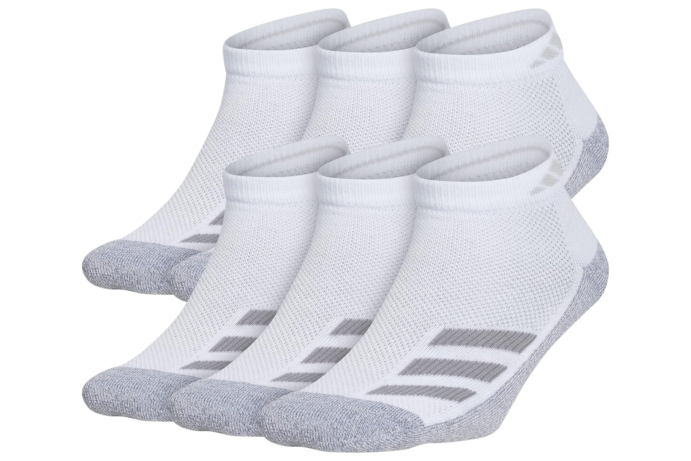 adidas Kids Cushioned Angle Stripe Low Cut Socks 6-Pack (Little Kid/Big Kid/Adult)