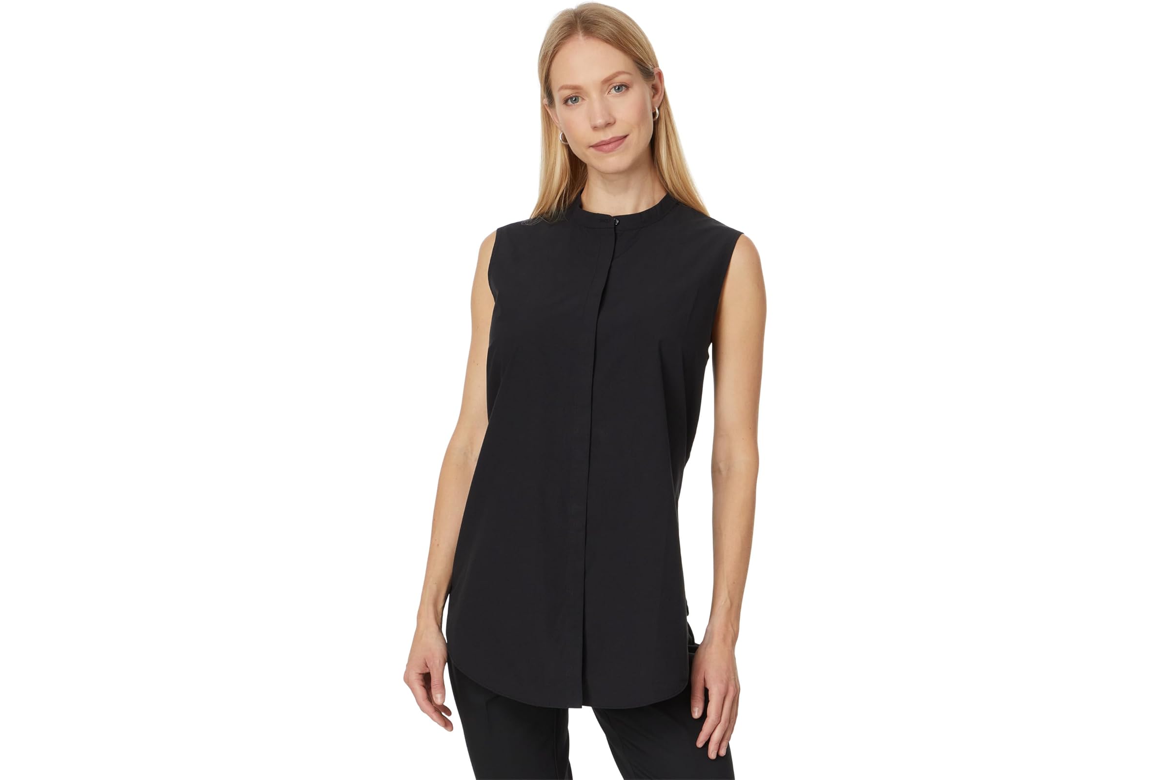 Eileen Fisher Mandarin Collar Shirt