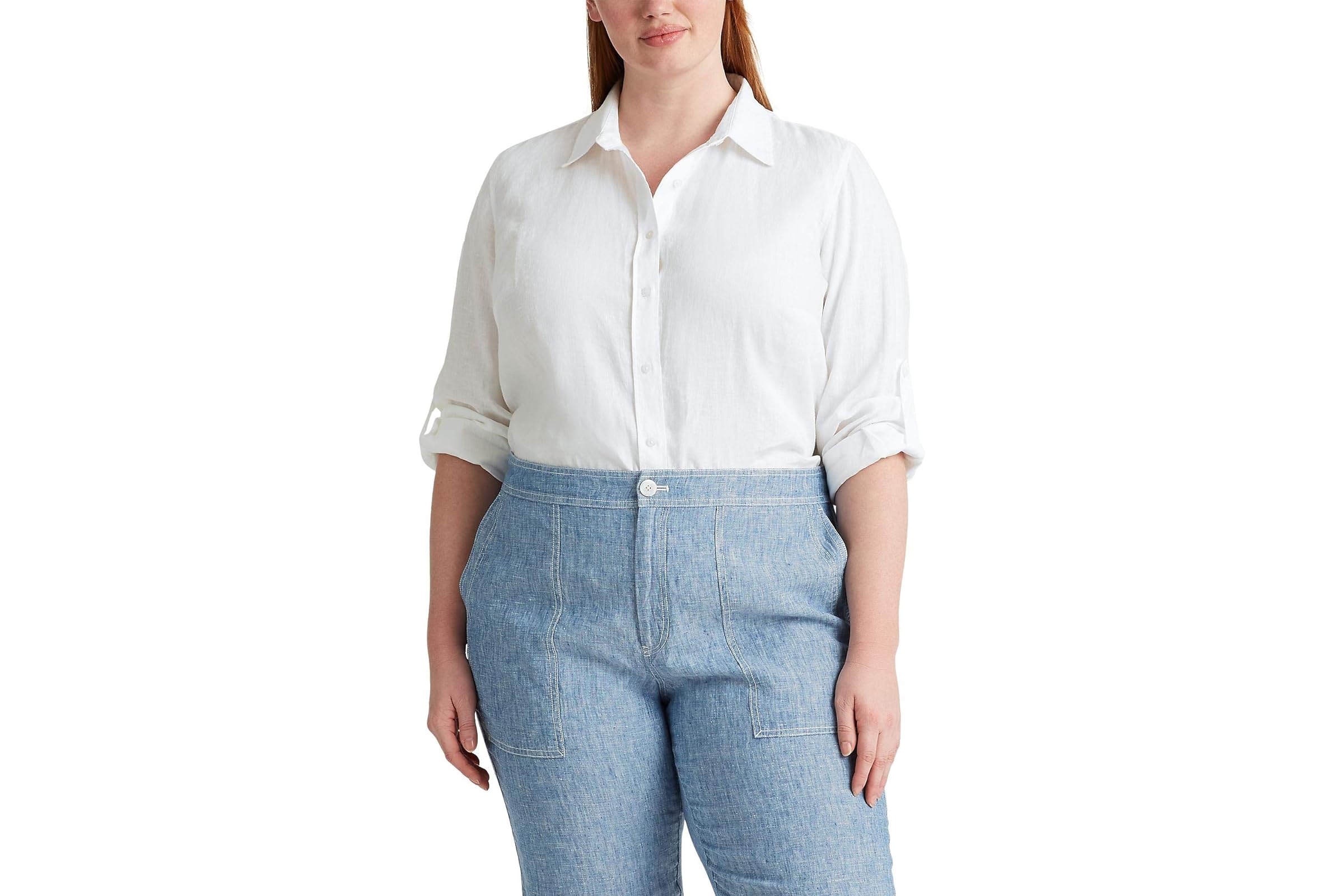 LAUREN Ralph Lauren Plus Size Linen Shirt