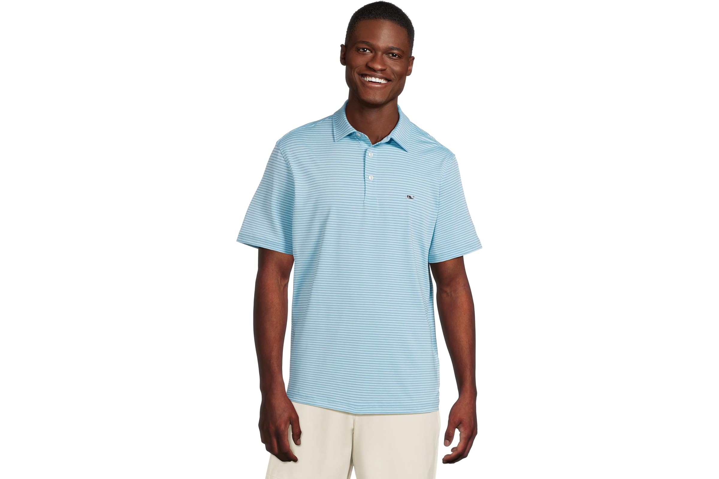 Мужская рубашка Vineyard Vines Bradley Stripe Sankaty Polo 18090₽