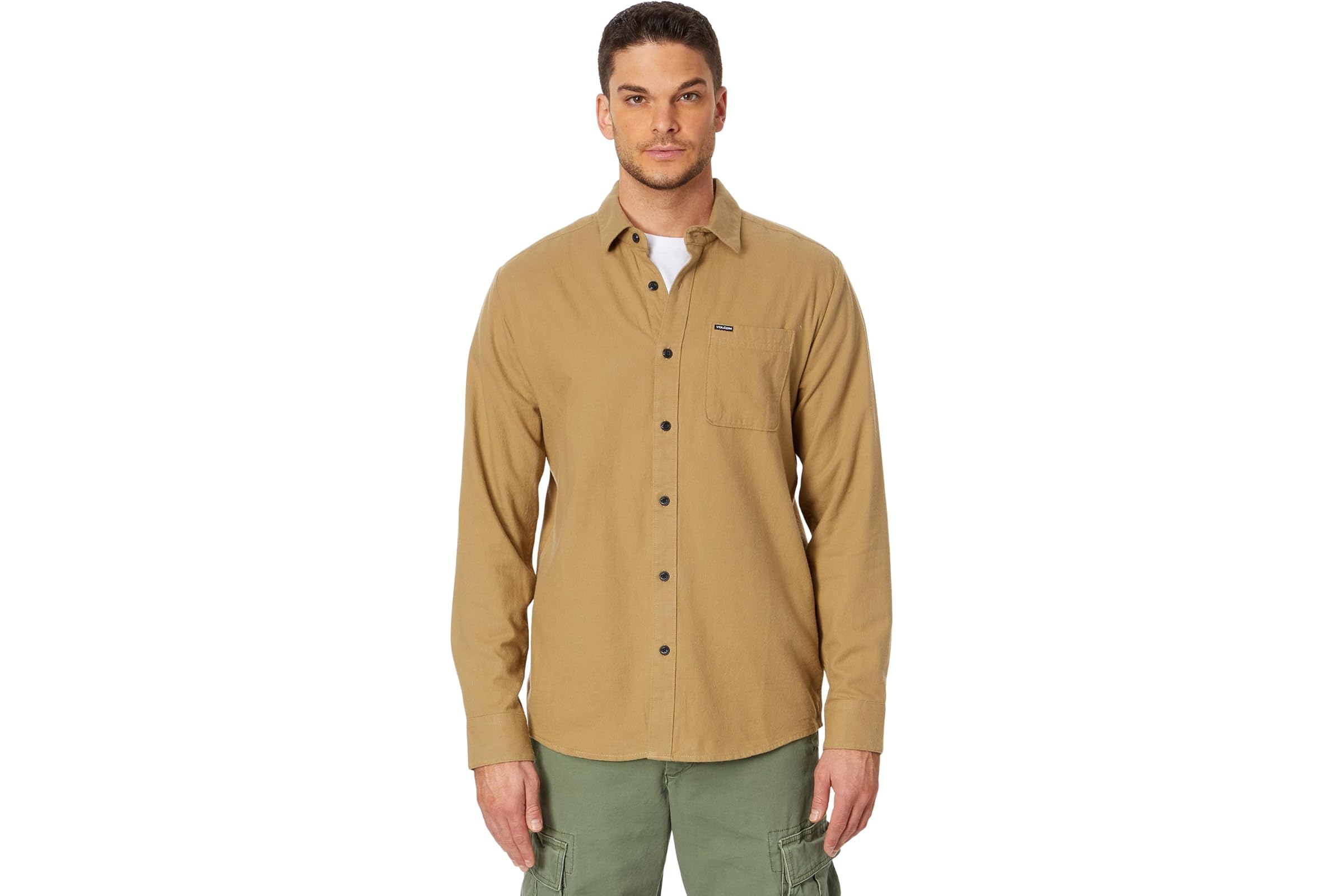 Volcom Caden Solid Long Sleeve Button-Up