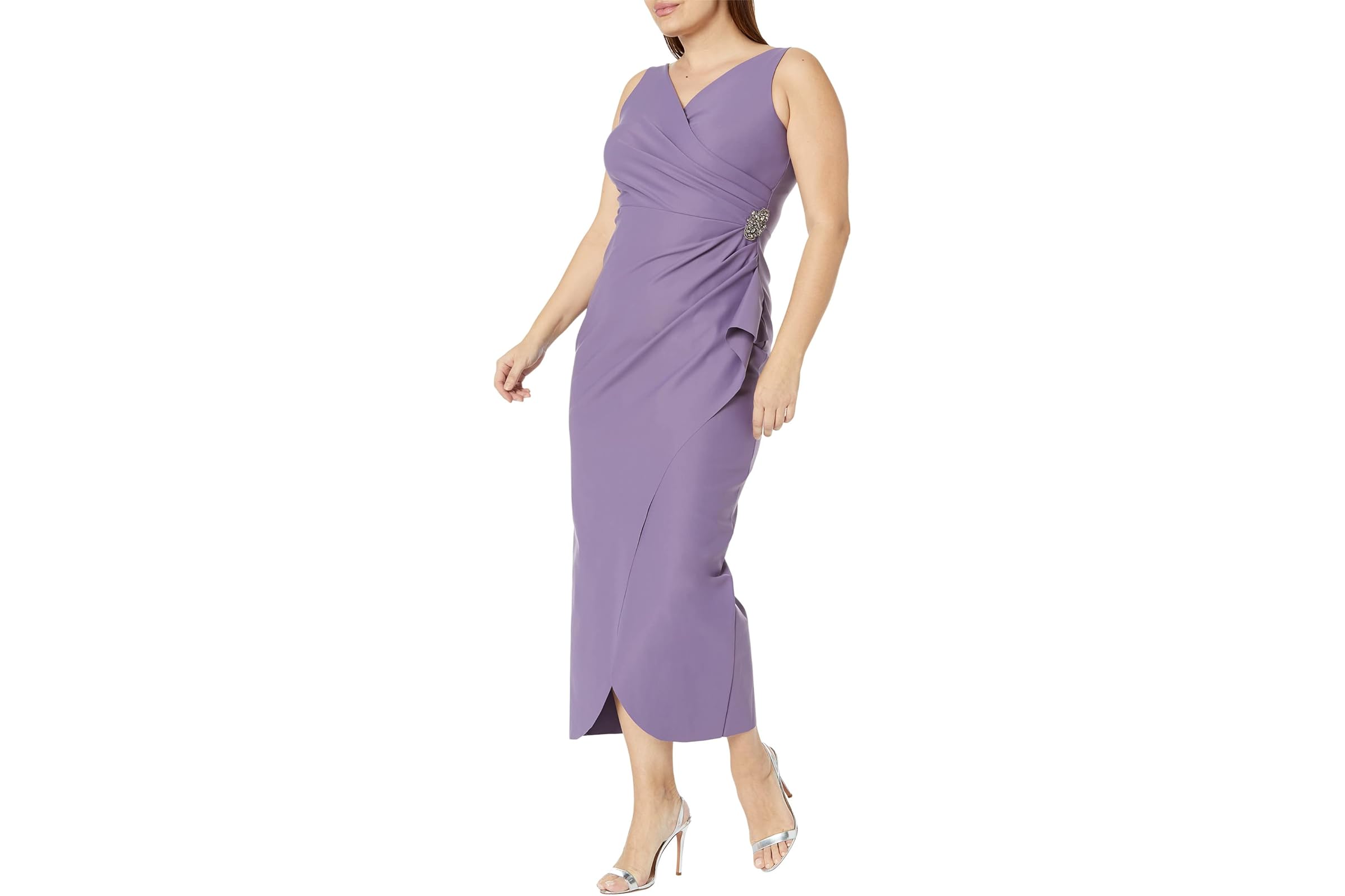 Alex Evenings Long Slimming Sleeveless Sheath Dress