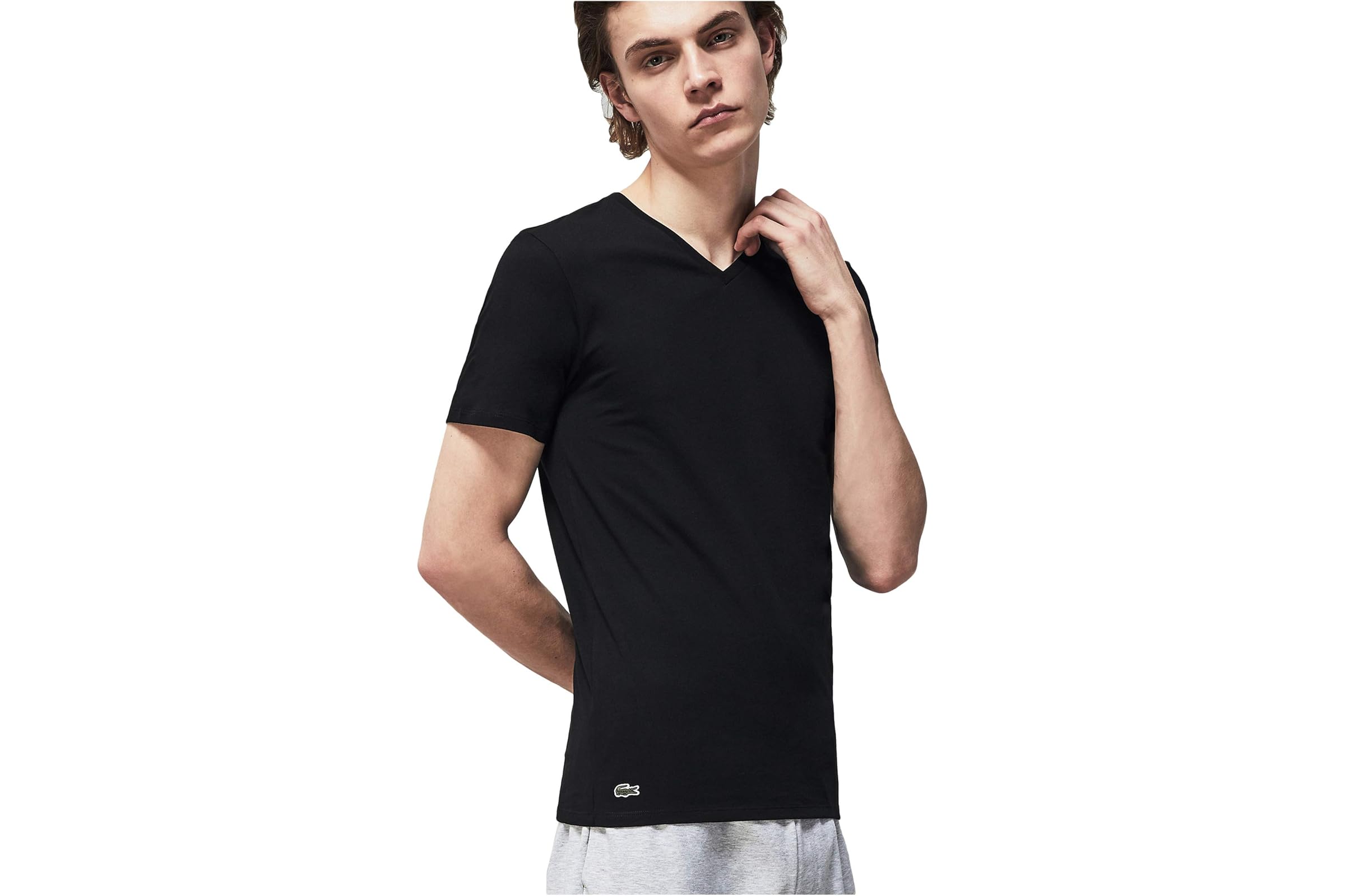 Lacoste 3-Pack V-Neck Slim Fit Essential T-Shirt 7590₽