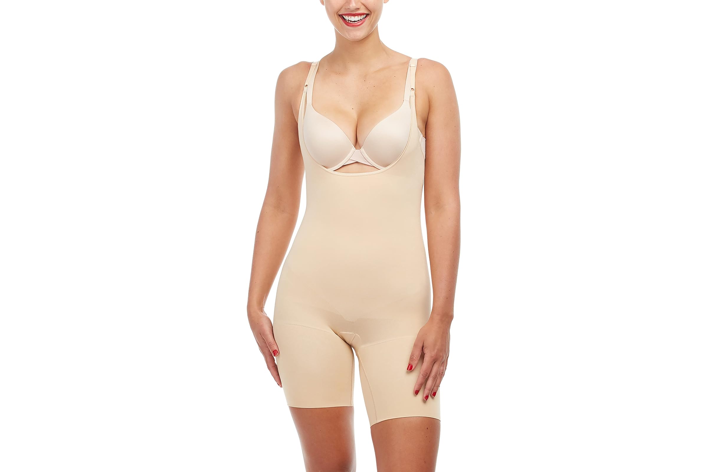 Spanx SPANX Shapewear for Power Series Open-Bust Mid-Thigh Bodysuit