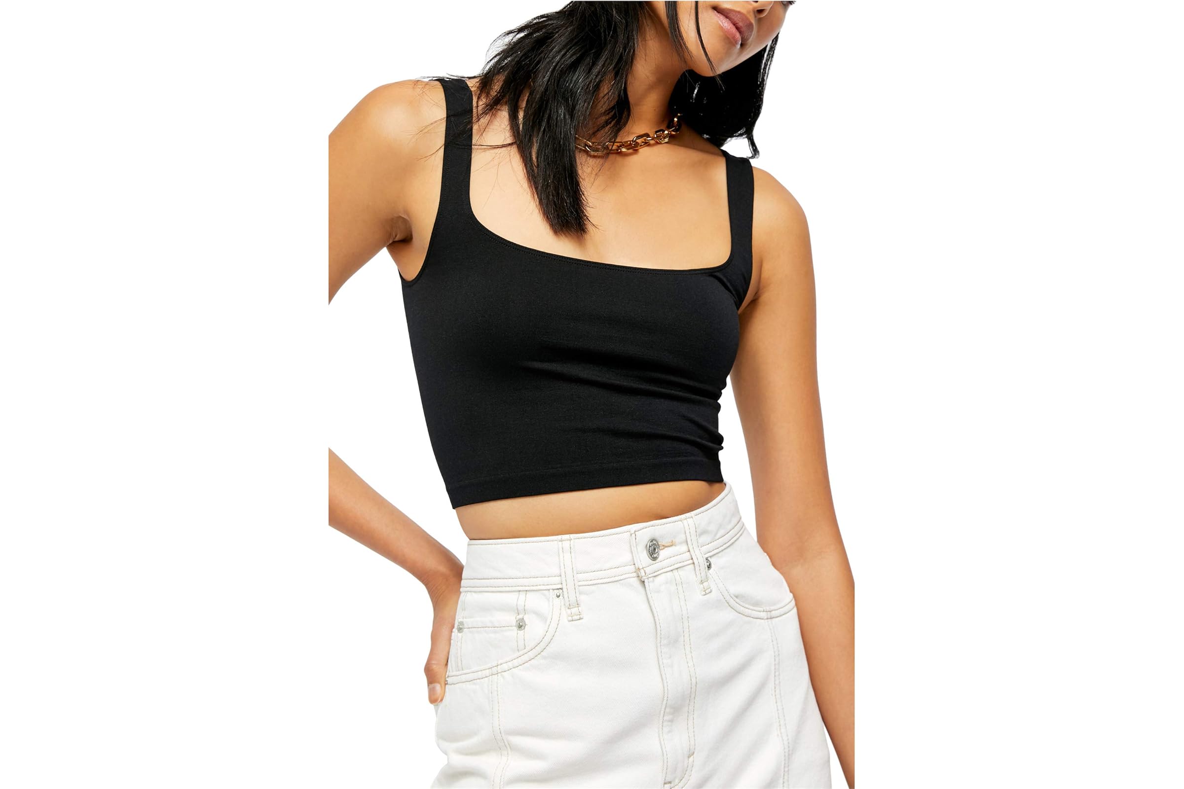 Free People Scoop Neck Crop