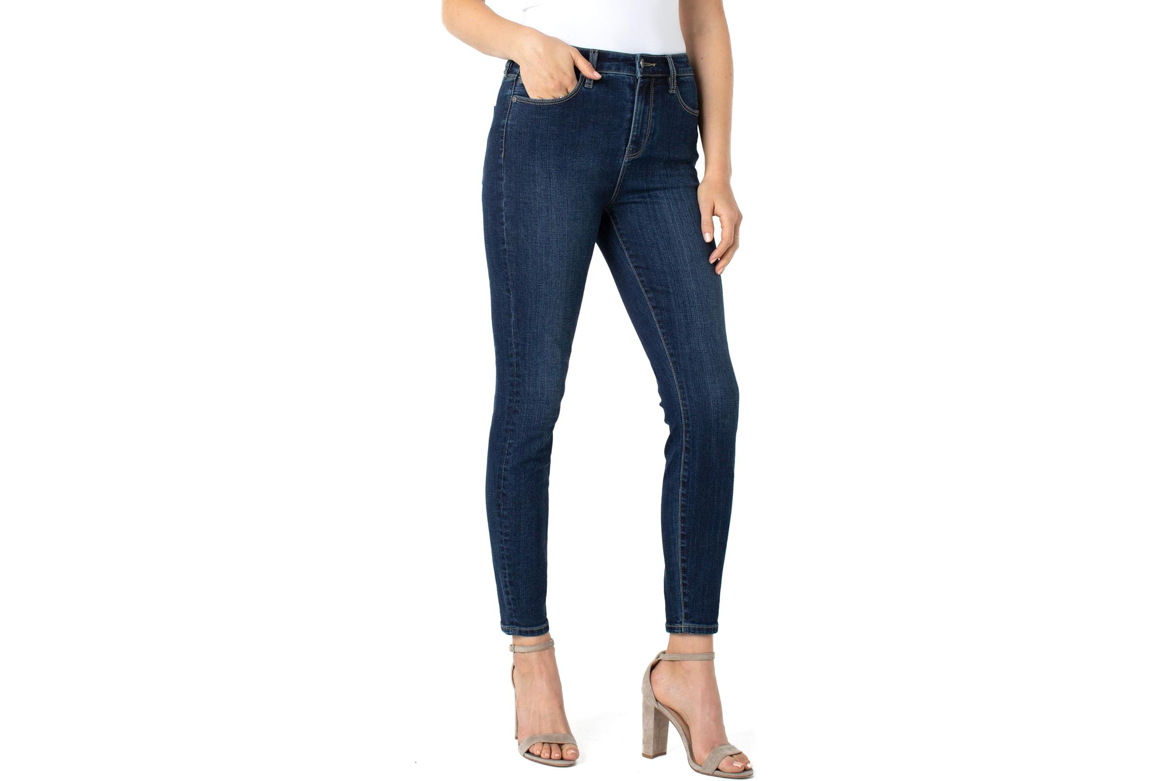 Liverpool Los Angeles Abby Sustainable Ankle Skinny Jeans in Essential