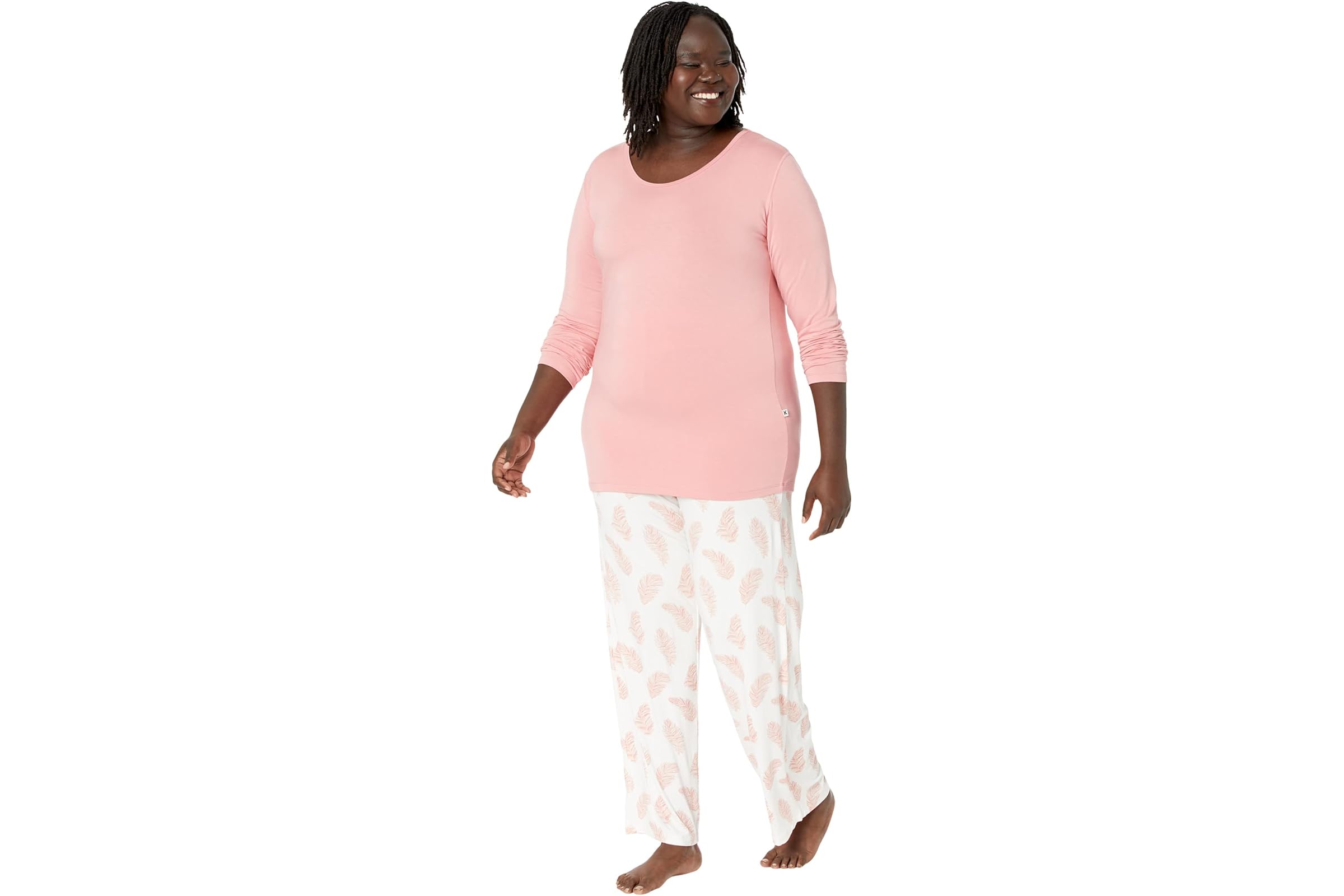 Kickee Pants Long Sleeve Loosey Goosey Tee - Pants PJ Set 7990₽