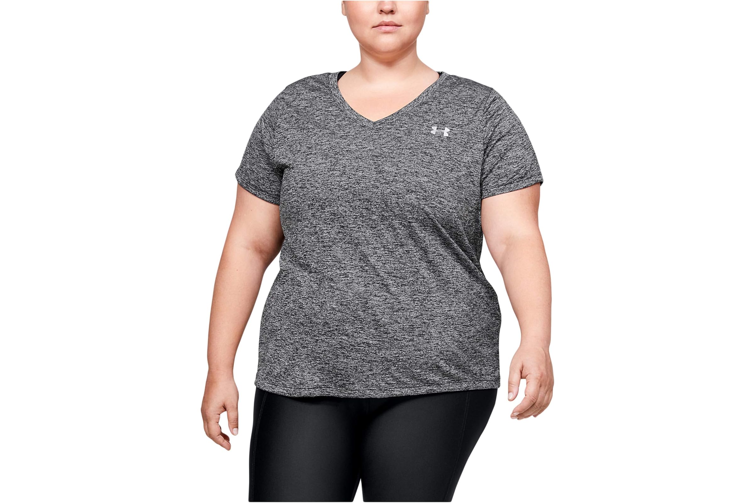 Under Armour Plus Size Tech Solid Short Sleeve V-Neck