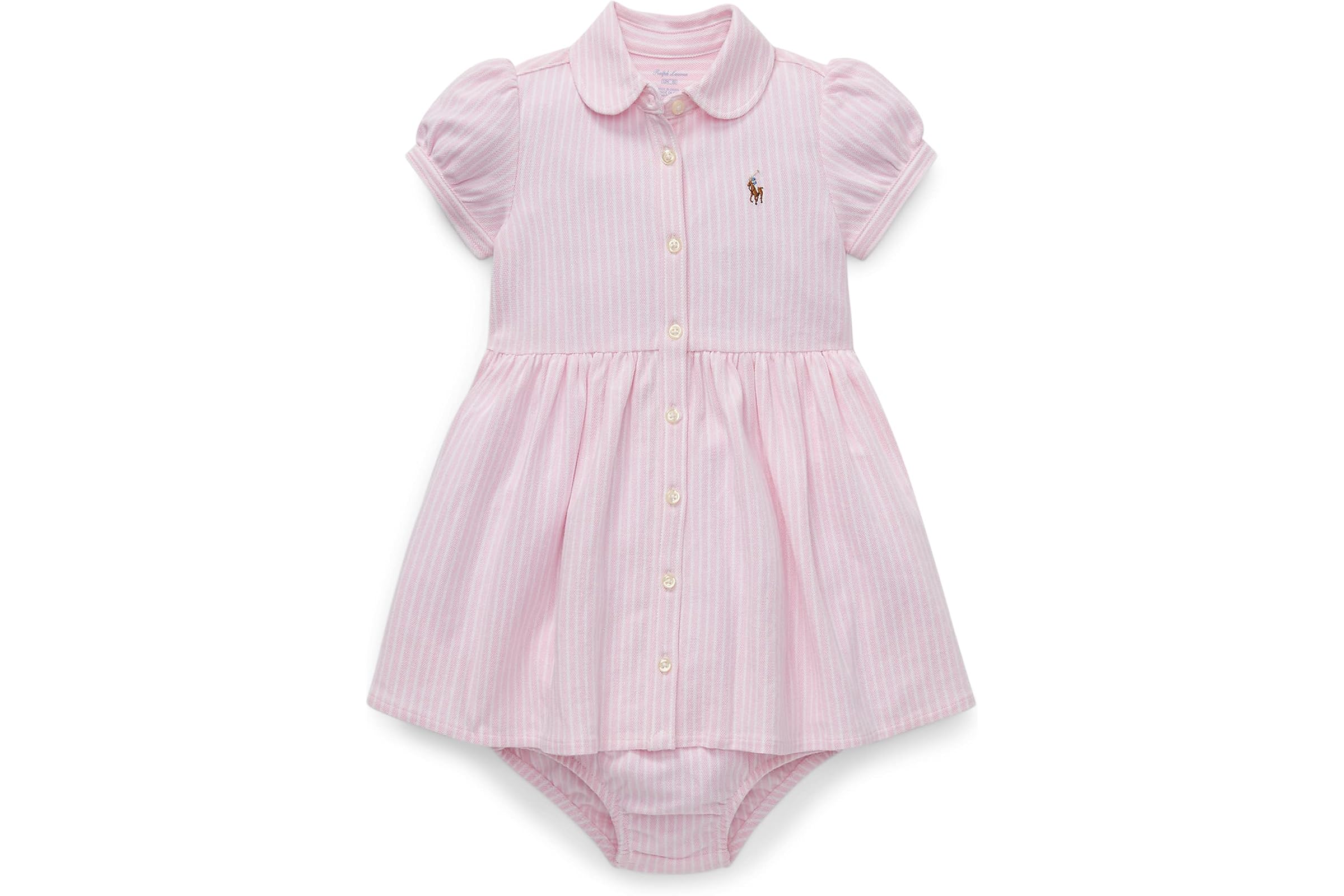 Polo Ralph Lauren Kids Striped Knit Oxford Dress (Infant)