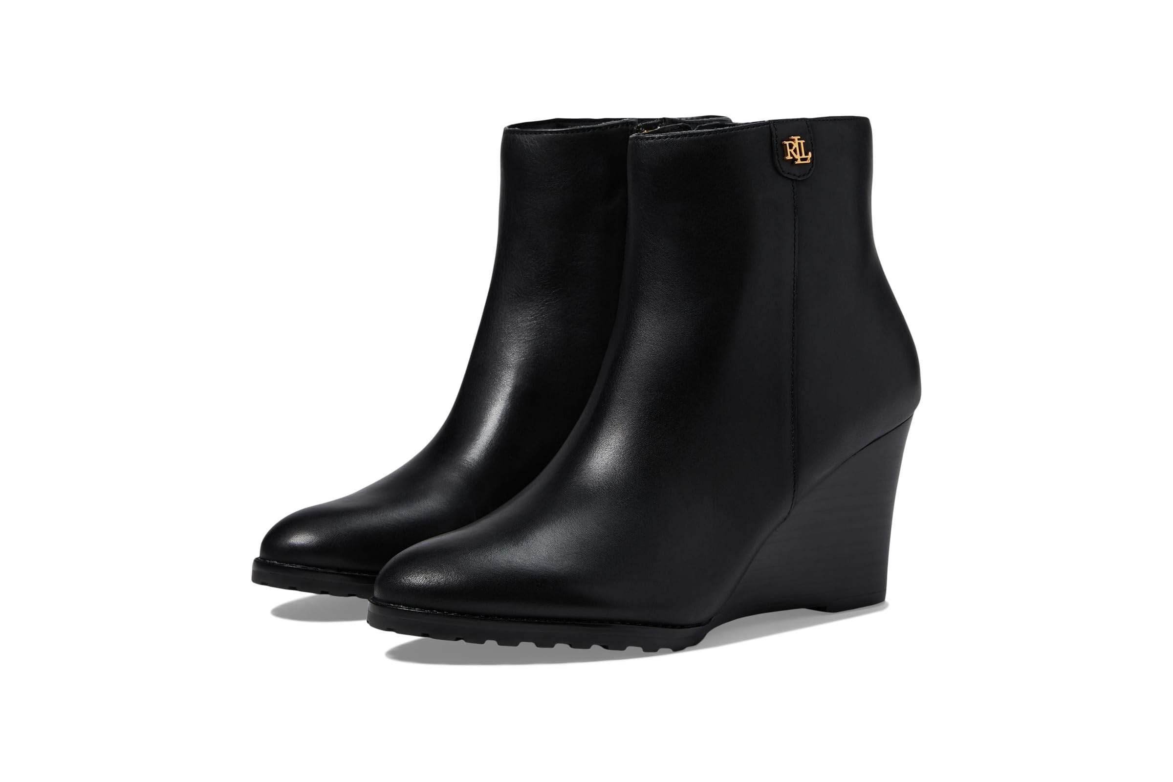 LAUREN Ralph Lauren Shaley Calfskin Wedge Bootie