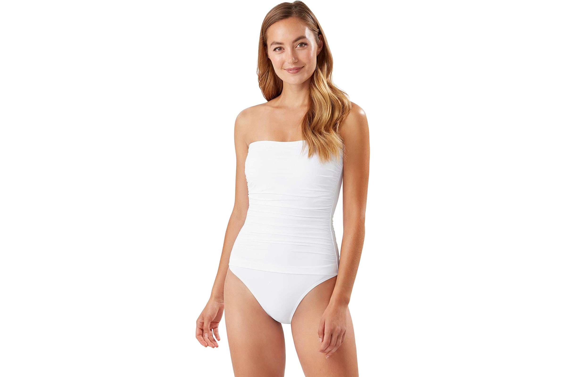 Tommy Bahama Pearl Shirred Bandeau One-Piece