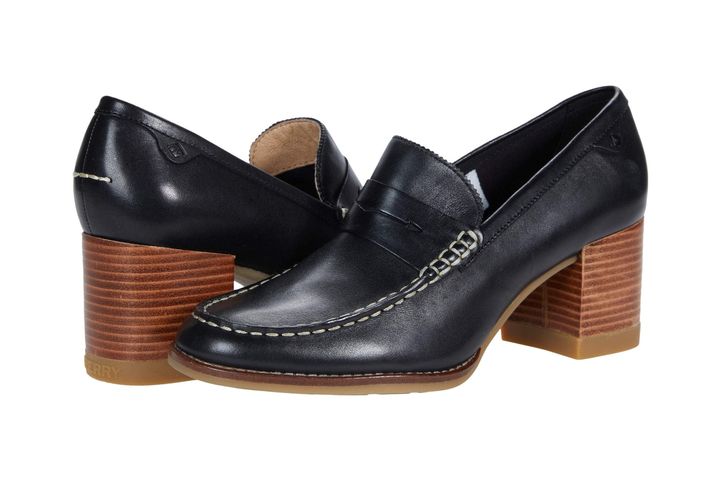 Sperry Seaport Penny Heel Leather