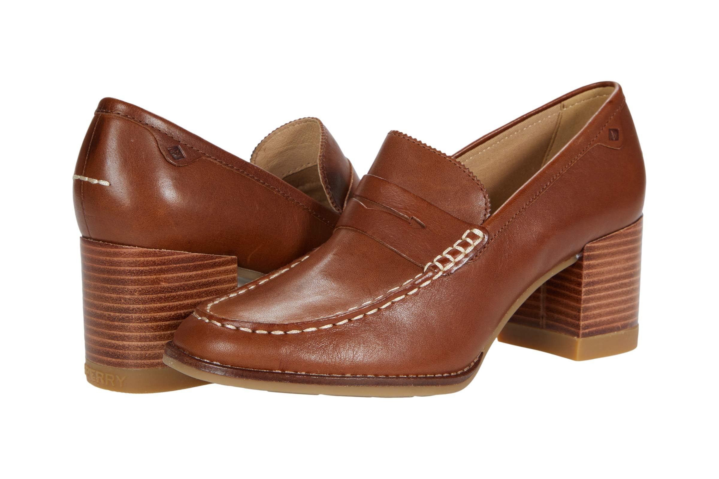 Sperry Seaport Penny Heel Leather