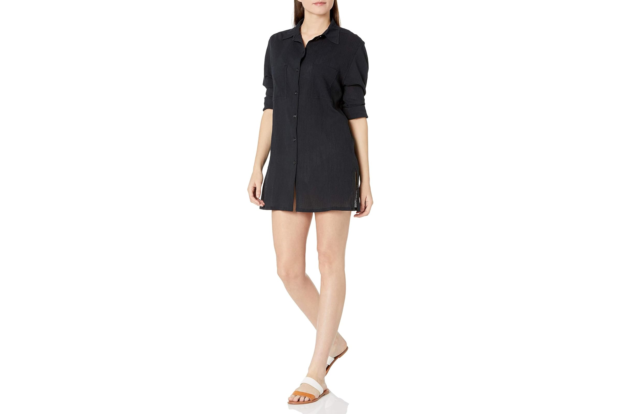 La Blanca Island Fare Camp Shirt Cover-Up