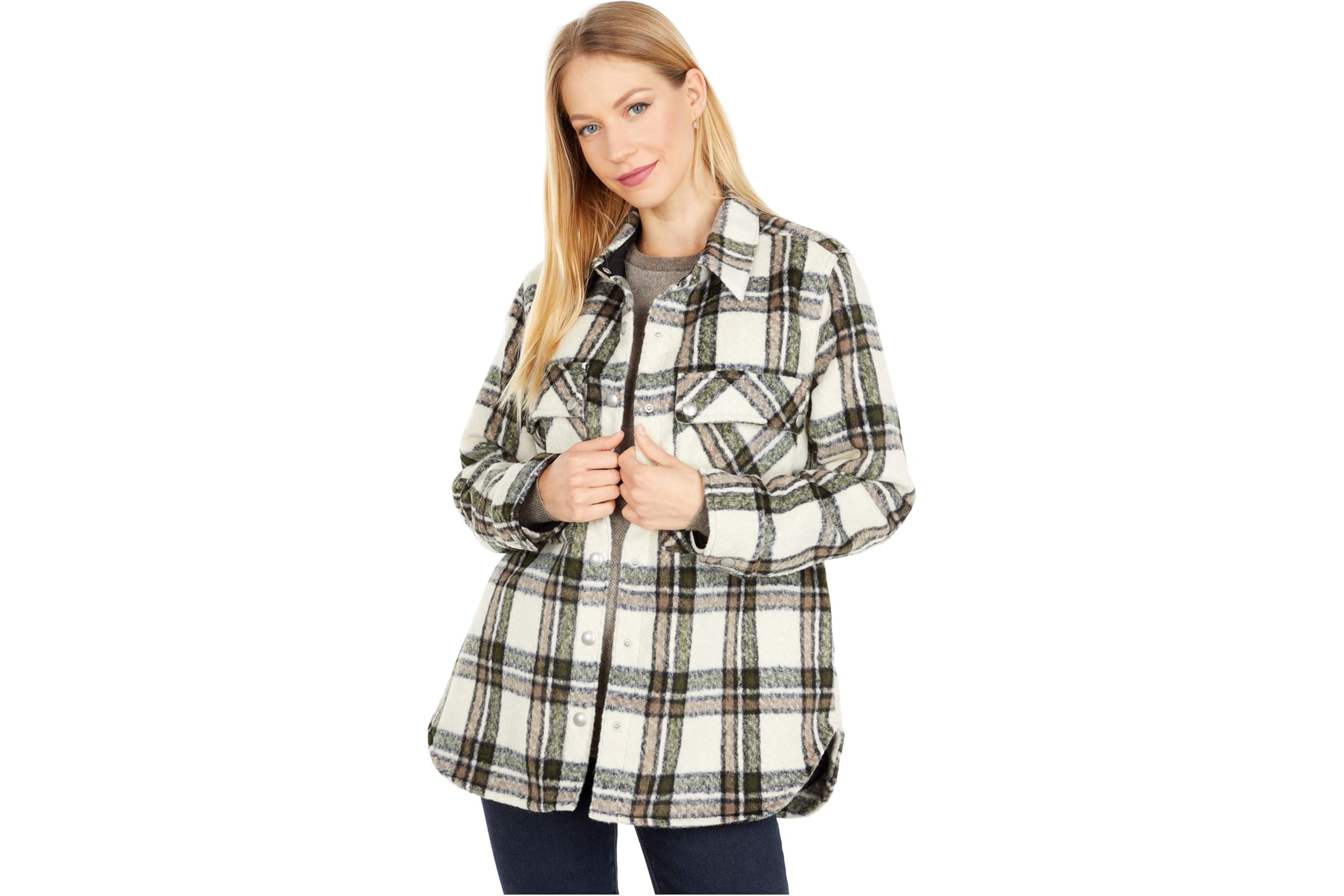 Blank NYC Oversized Flannel Shirt Jacket