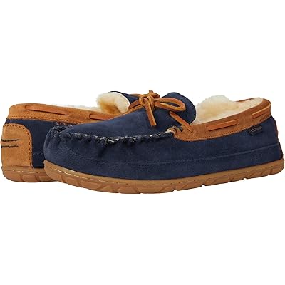 L.L.Bean Wicked Good Moccasins carbon navy/saddle