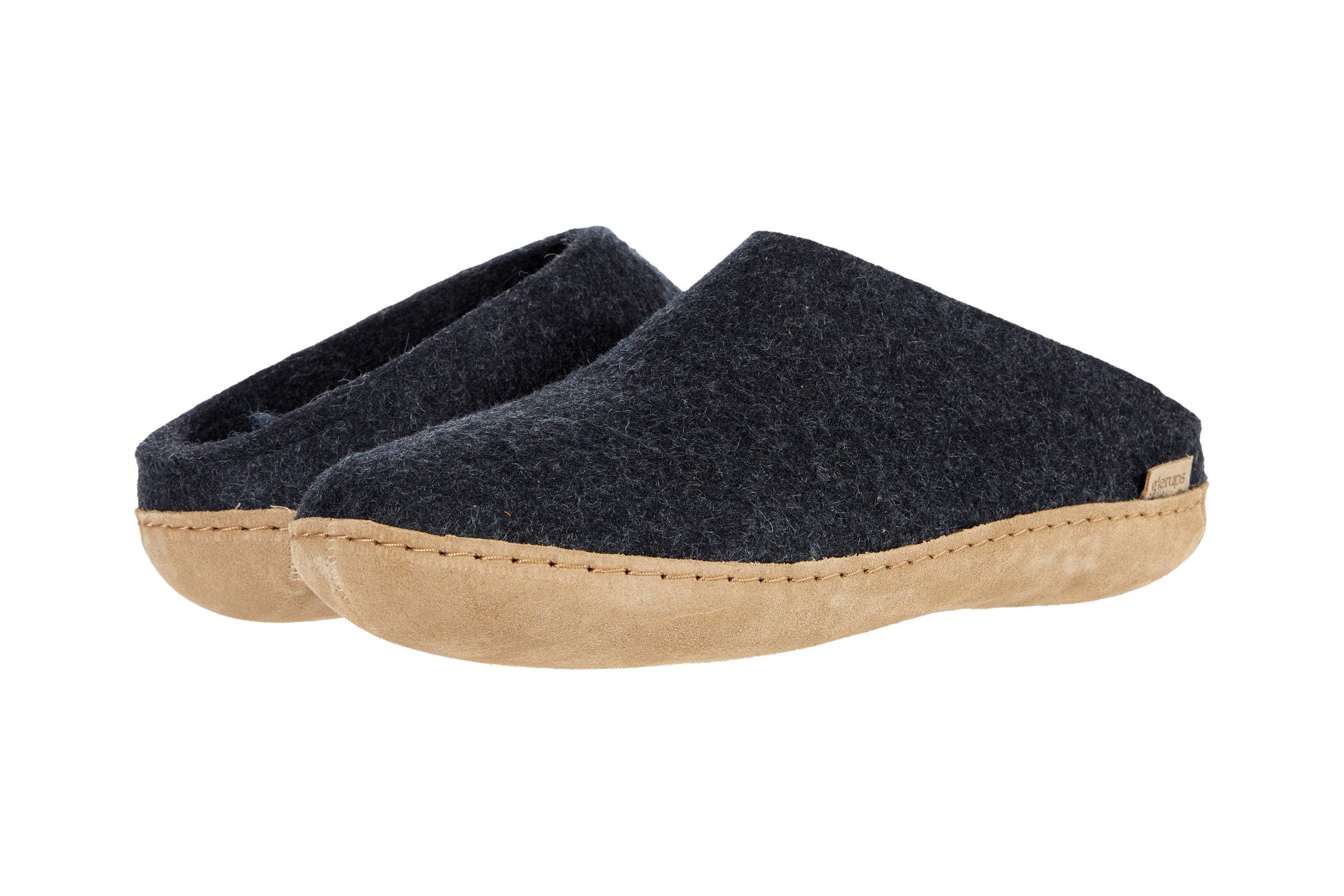 Тапочки Glerups Wool Slip-On Leather Outsole