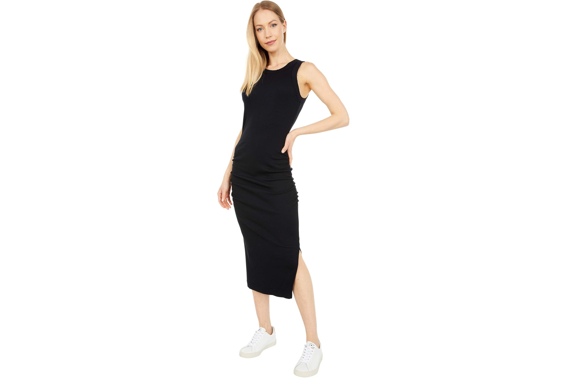 Michael Stars Wren Ultra Rib Midi Dress w/Slit