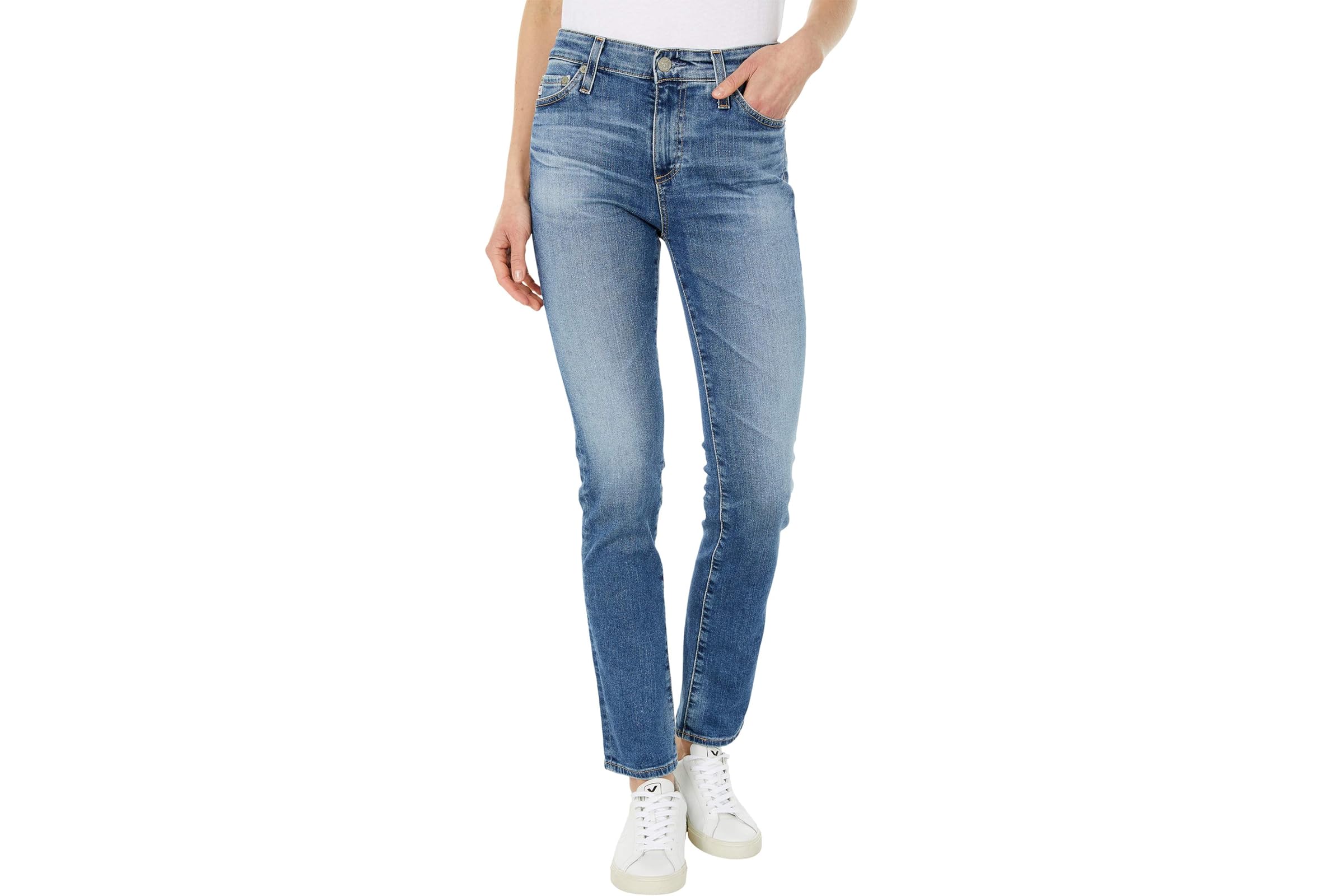 AG Jeans Mari High-Rise Slim Straight in 15 Years Shoreline 47290₽