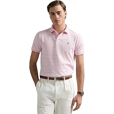 Мужская рубашка Polo Ralph Lauren Classic Fit Striped Mesh Polo Shirt