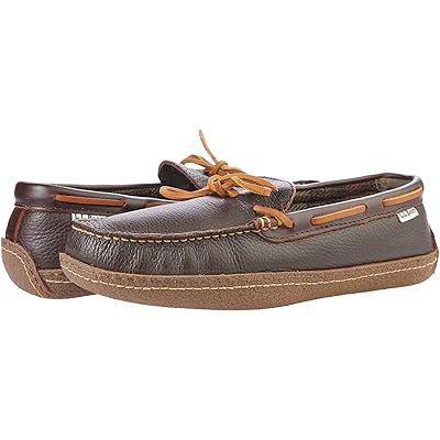 L.L.Bean Hand Sewn Slippers Flannel-Lined brown