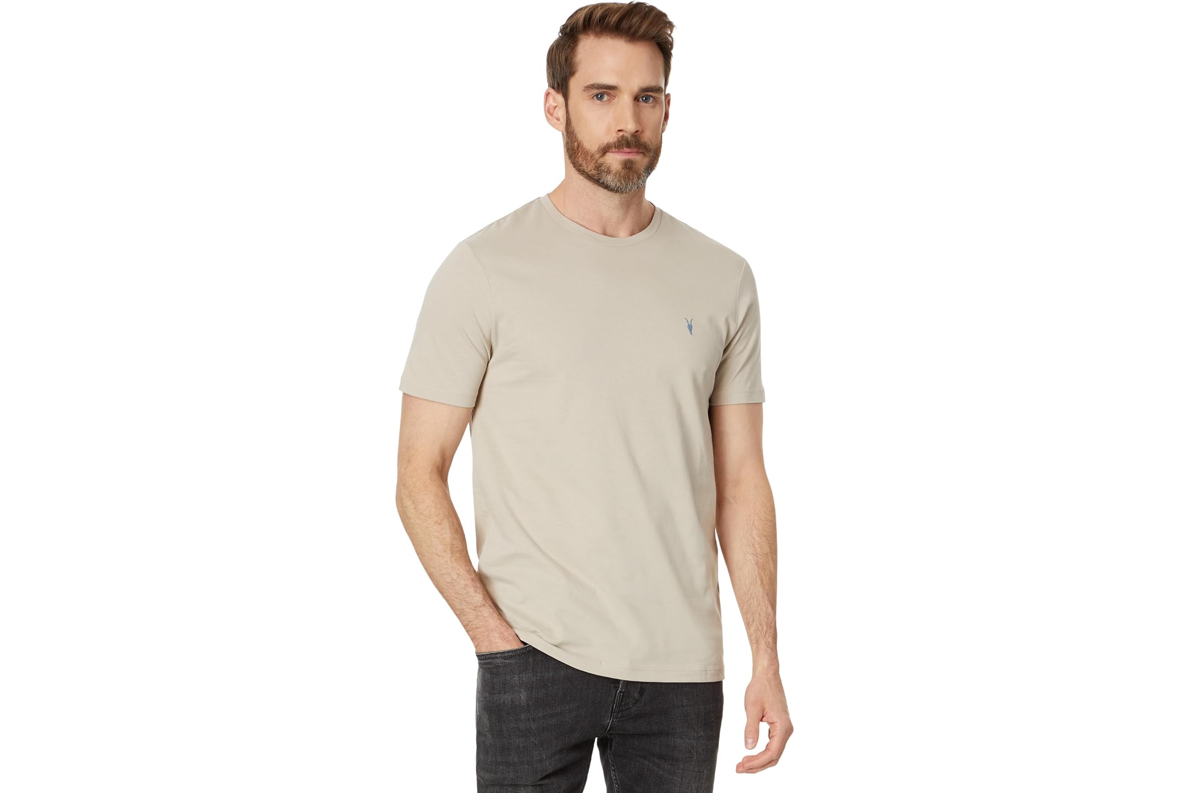 Мужская рубашка AllSaints Brace Contrast Short Sleeve Crew 7290₽