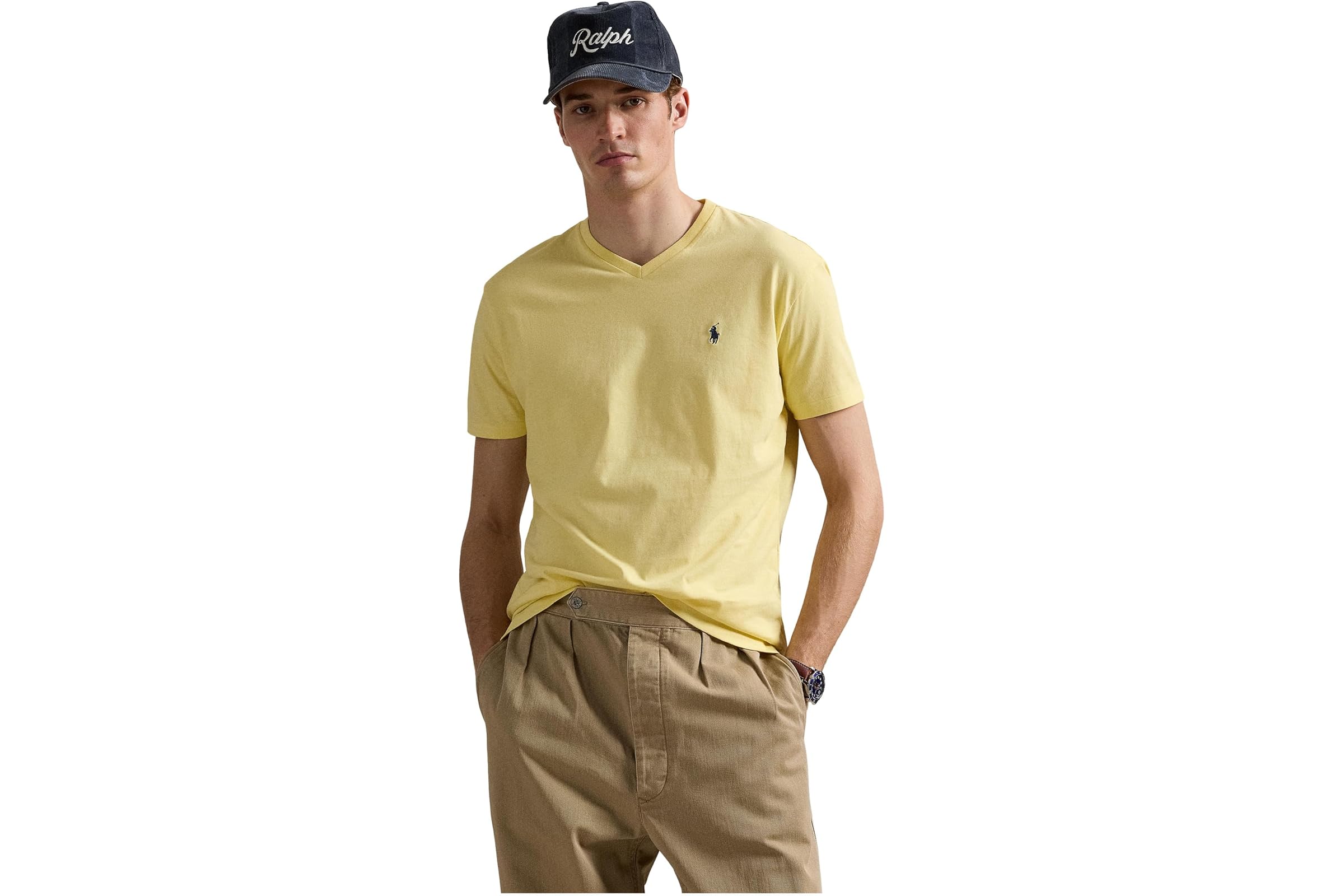 Мужская рубашка Polo Ralph Lauren Classic Fit Jersey V-Neck T-Shirt 5490₽