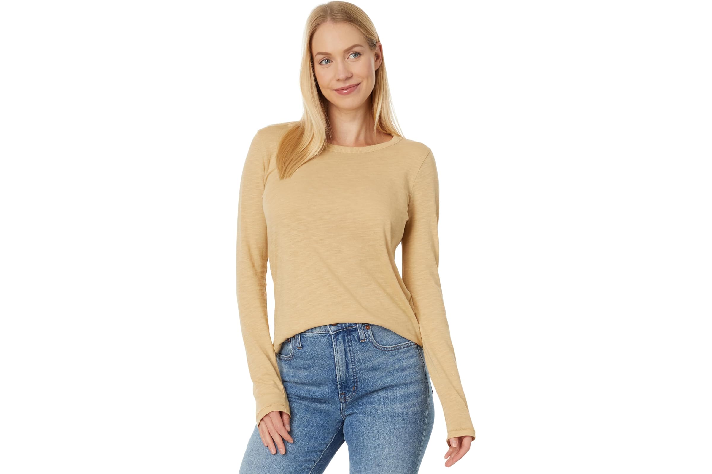 Madewell Whisper Cotton Rib-Crewneck Long-Sleeve Tee 4790₽