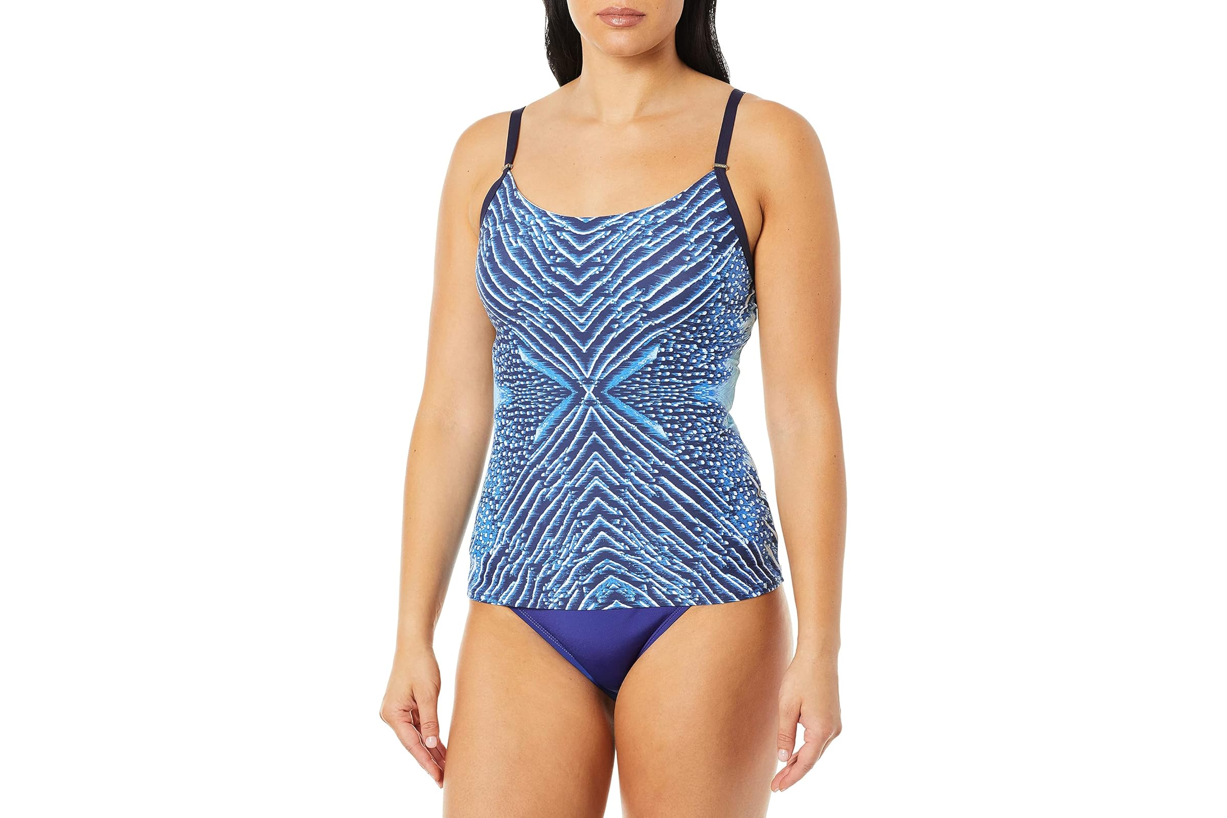 Calvin Klein Over The Shoulder Tankini Swimsuit 17690₽