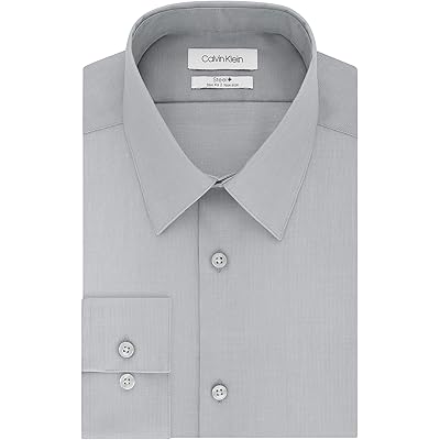 Мужская рубашка Calvin Klein Dress Shirts Slim Fit Non Iron Solid