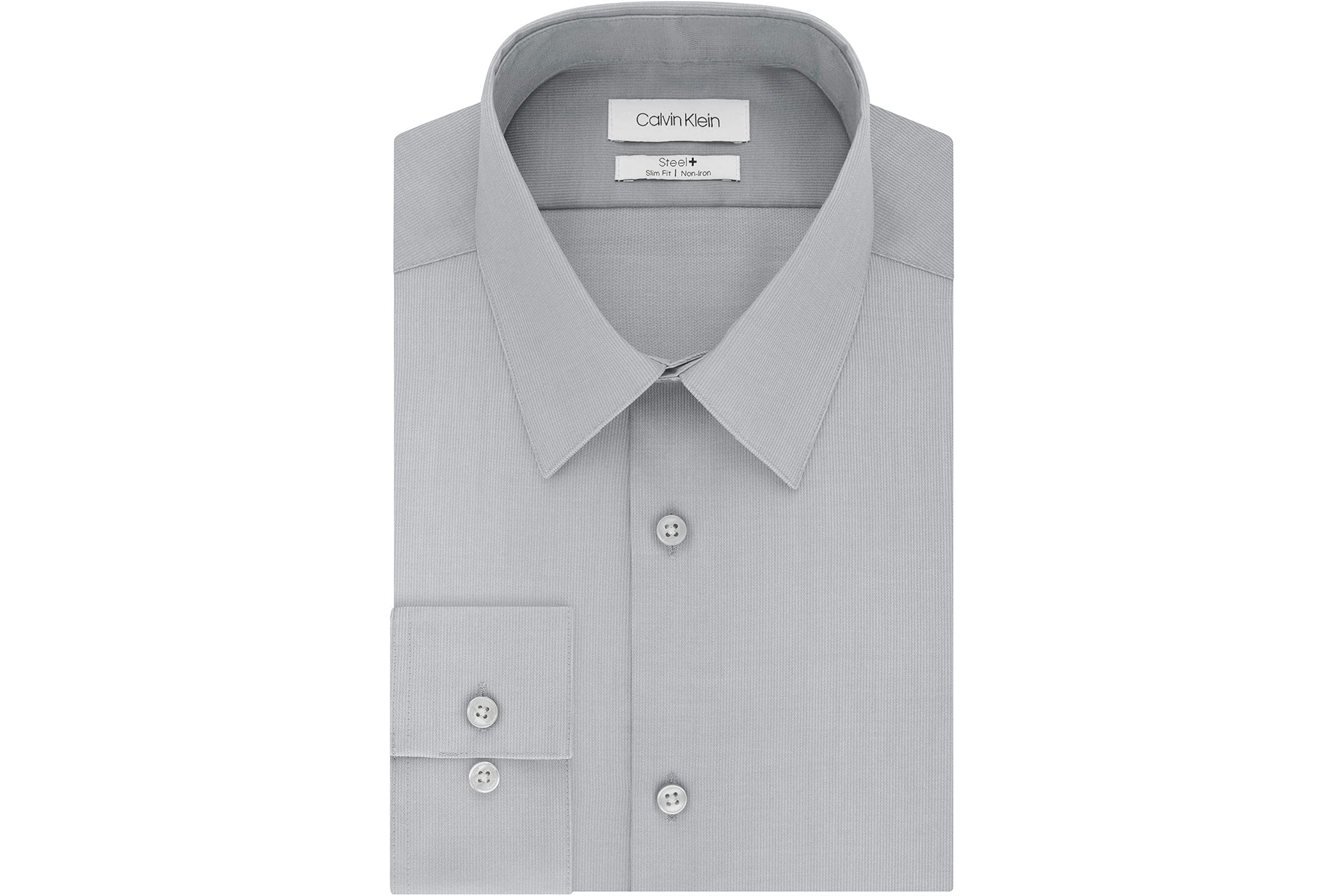 Calvin Klein Dress Shirts Slim Fit Non Iron Solid 8290₽