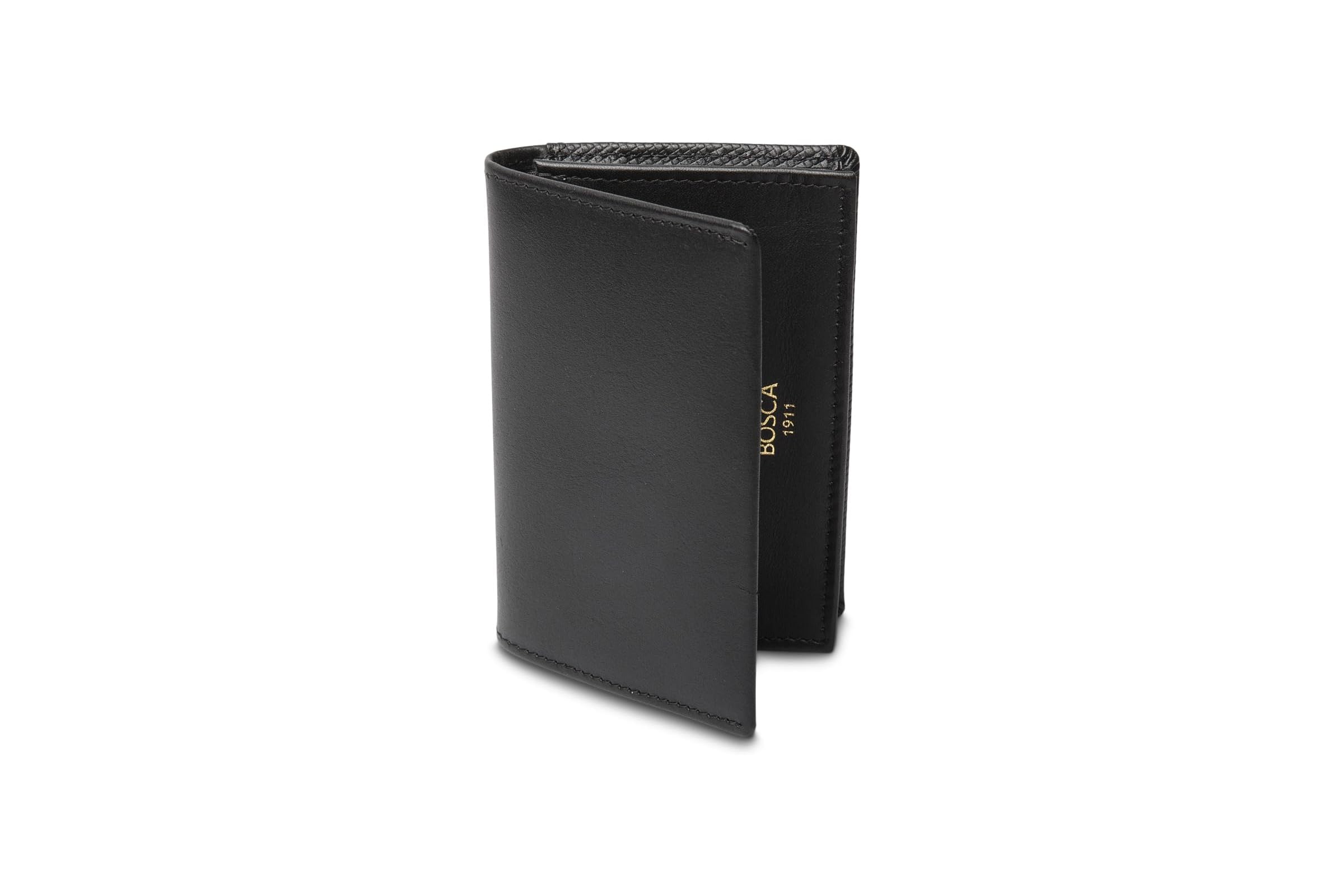 Bosca Saffiano Full Gusset Two-Pocket Card Case w/ ID