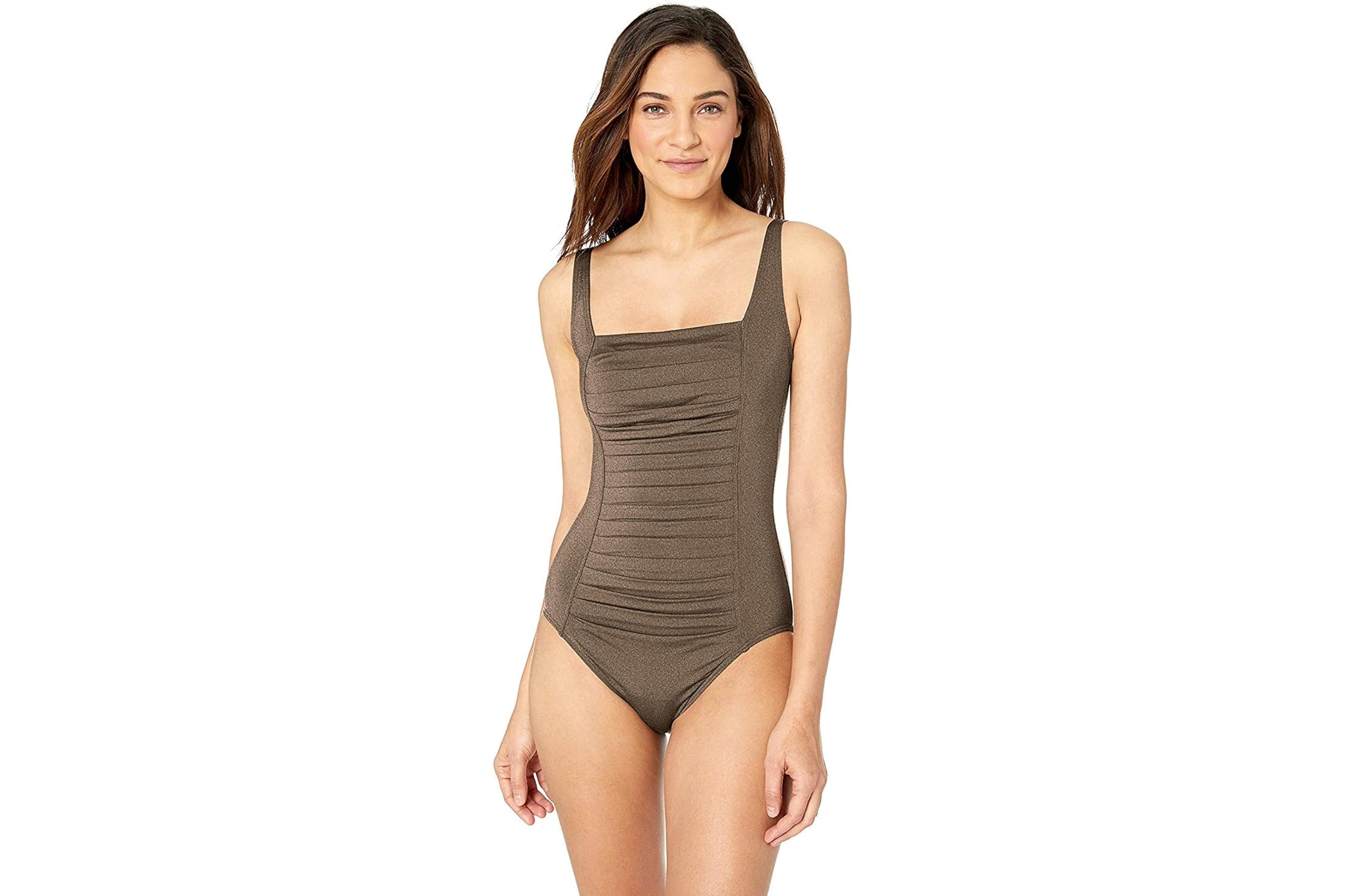 Calvin Klein Pleated One Piece Swimsuit 21790₽