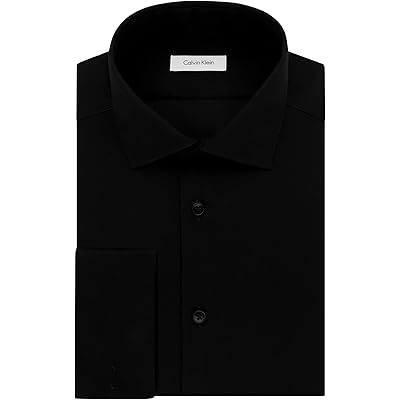 Мужская рубашка Calvin Klein Dress Shirt Slim Fit Non Iron Herringbone French Cuff