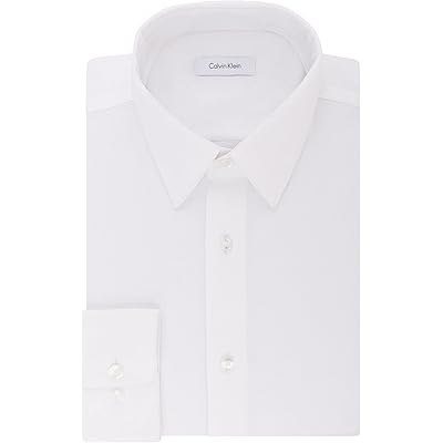 Мужская рубашка Calvin Klein Dress Shirt Regular Fit Non Iron Stretch Solid