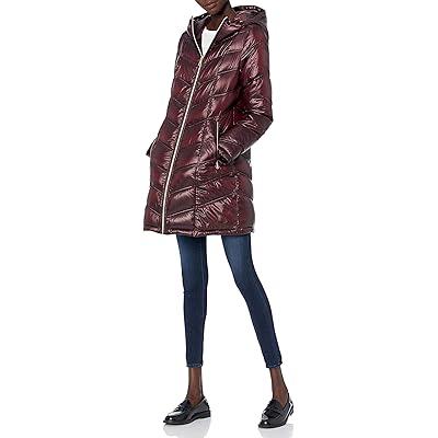 Calvin Klein Hooded Chevron Packable Down Jacket (Standard and Plus)