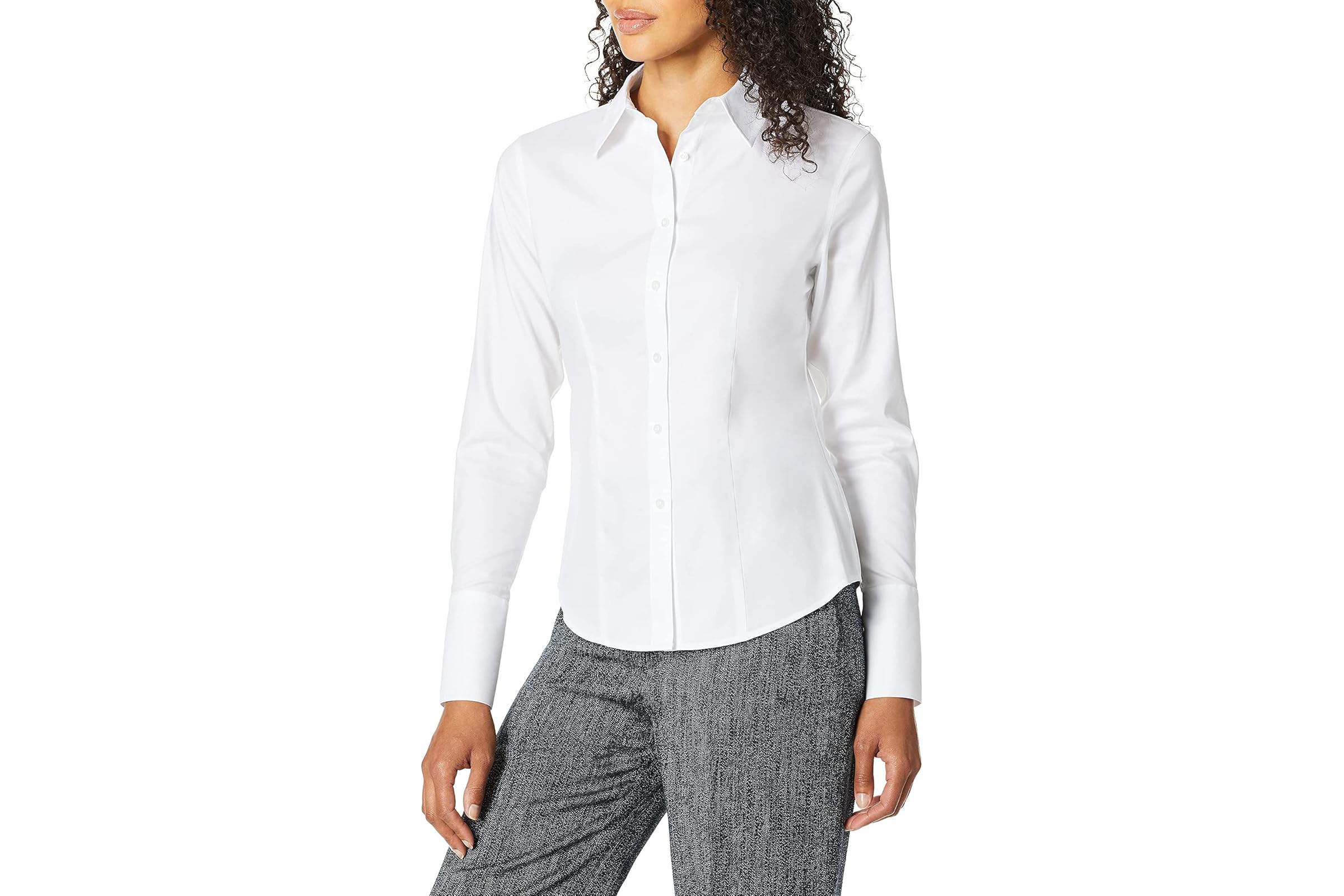 Calvin Klein Long Sleeve Wrinkle Free Button Down Blouse