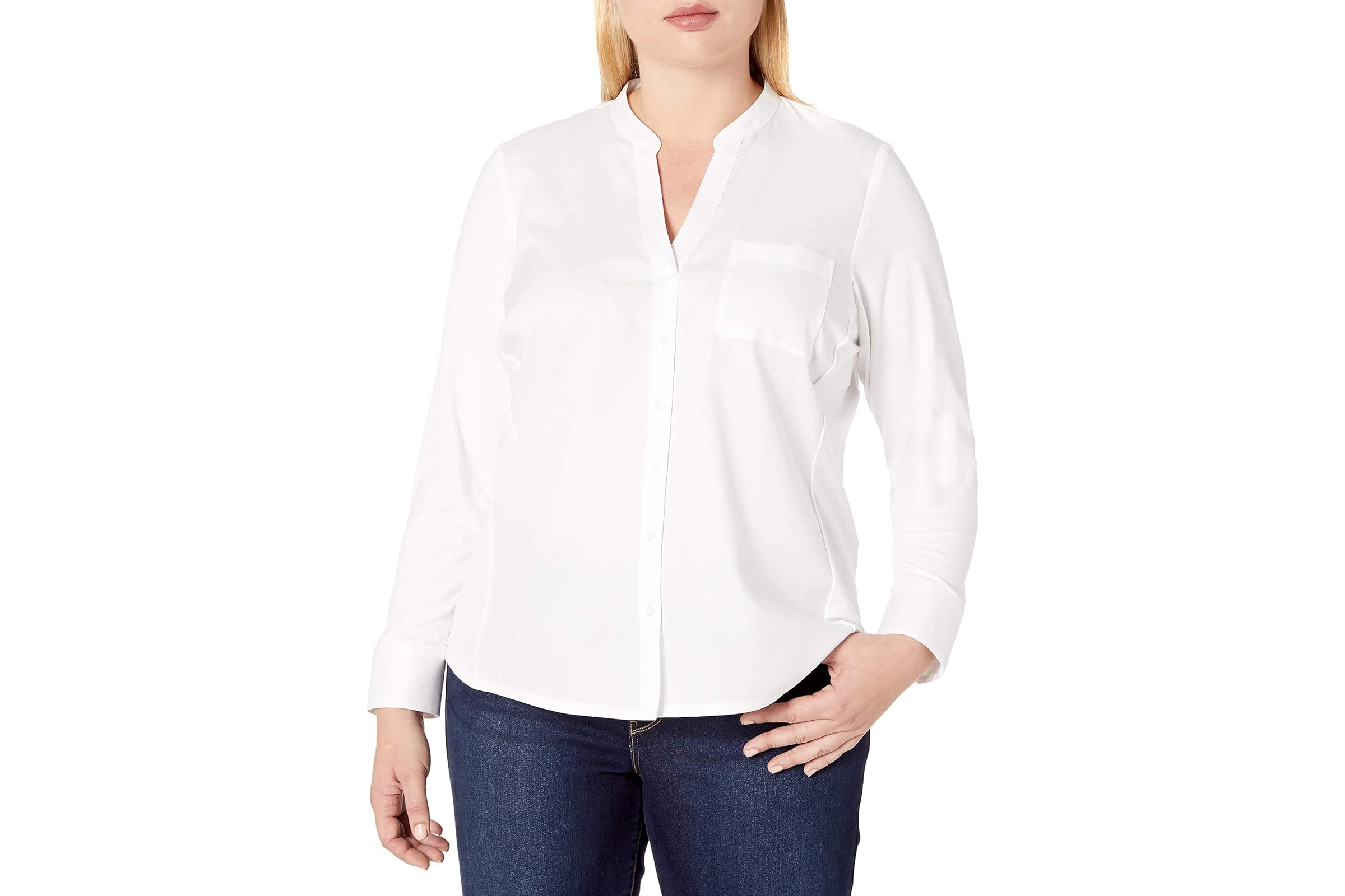Calvin Klein Plus-Size Non-Iron Knit Combo Shirt