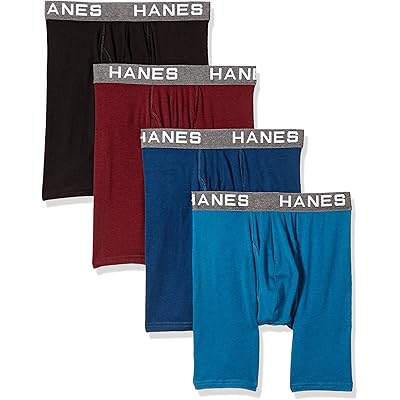 Hanes Comfort Flex Fit Ultra Soft Cotton Modal Blend Boxer Brief 4-Pack