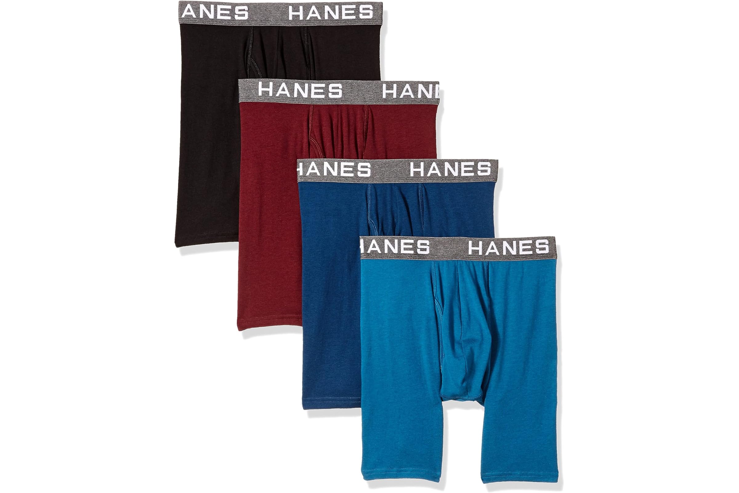 Hanes Comfort Flex Fit Ultra Soft Cotton Modal Blend Boxer Brief 4-Pack 4590₽